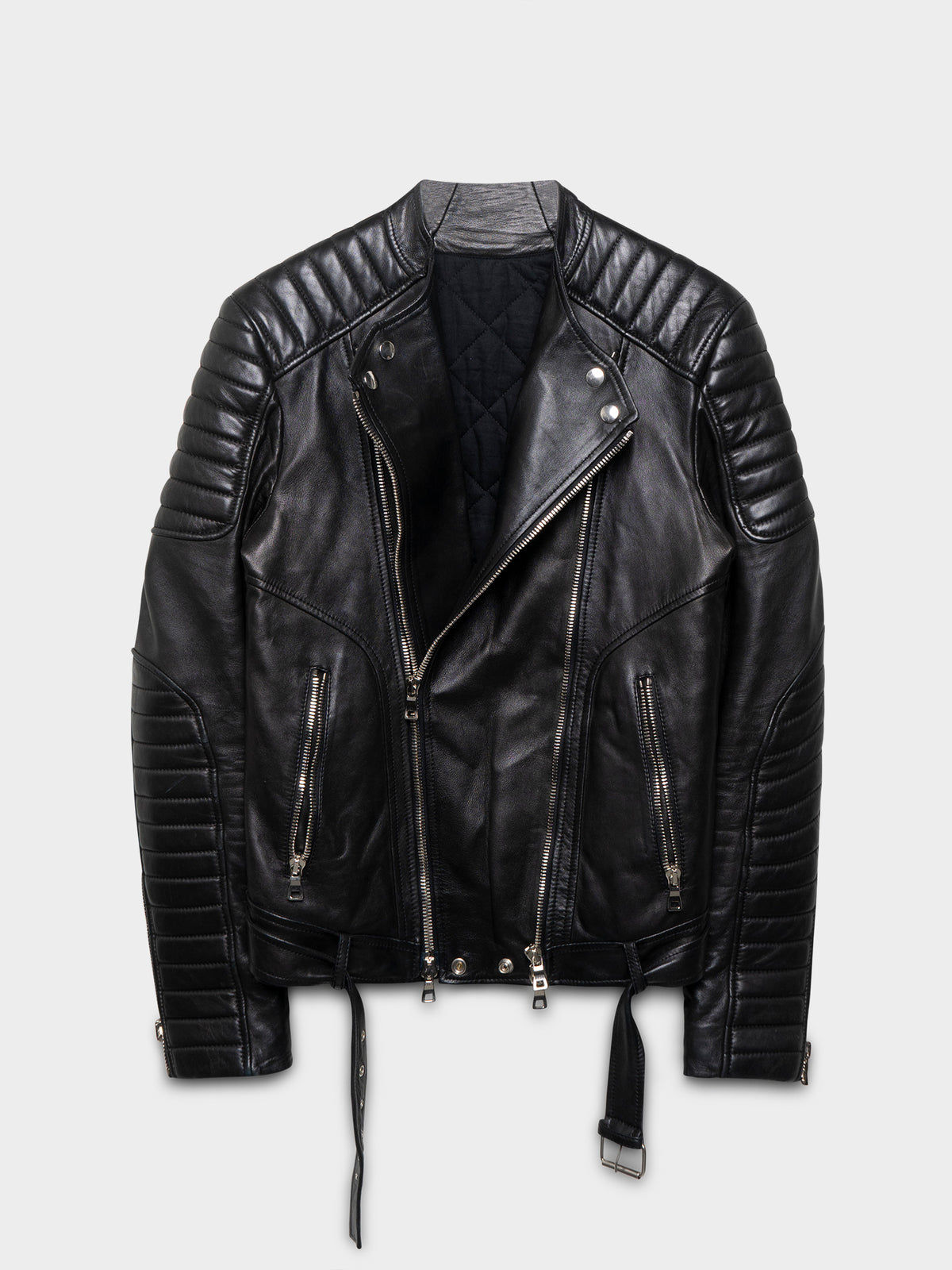 FW10 Quilted Leather Biker Jacket