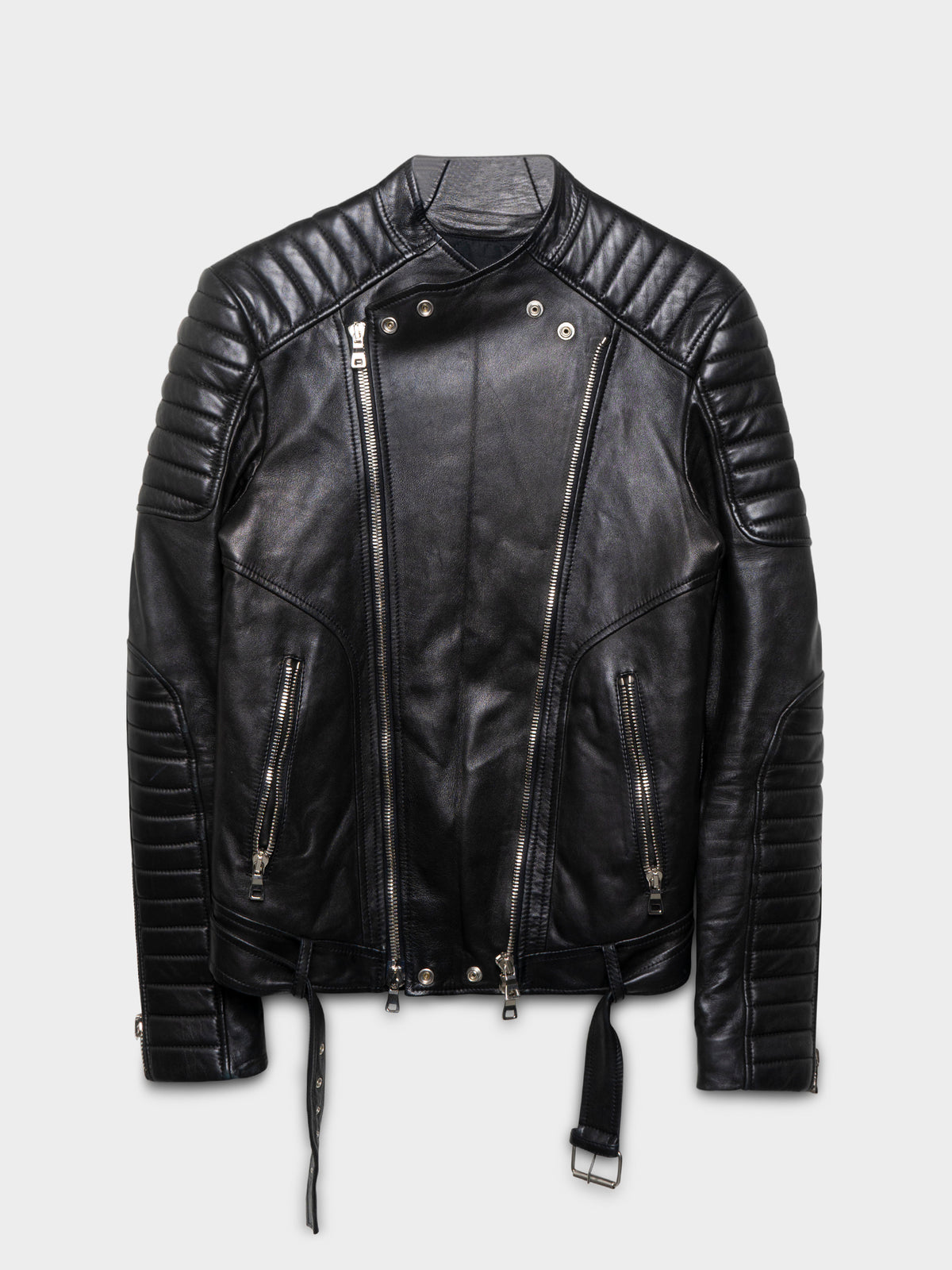 FW10 Quilted Leather Biker Jacket