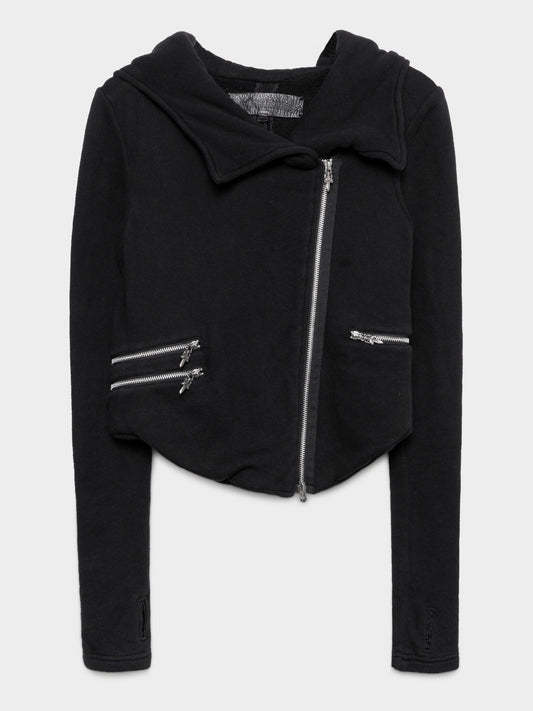 Diagonal Zip Hoodie