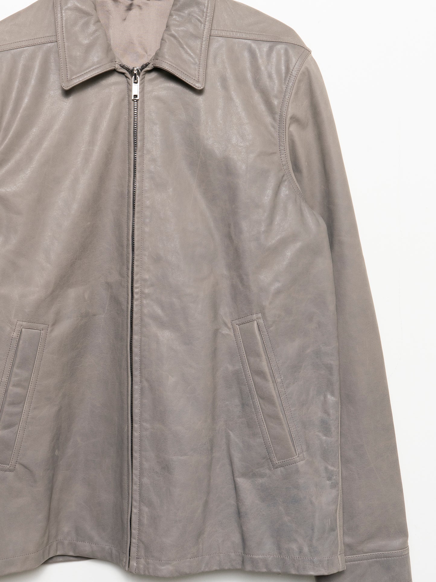 ‘Lido’ Dust Leather Brad Jacket