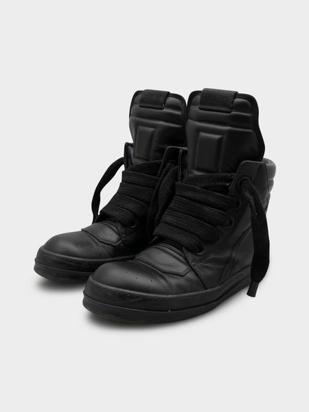Rick Owens: Jumbo Lace Black Geobaskets | Groupie