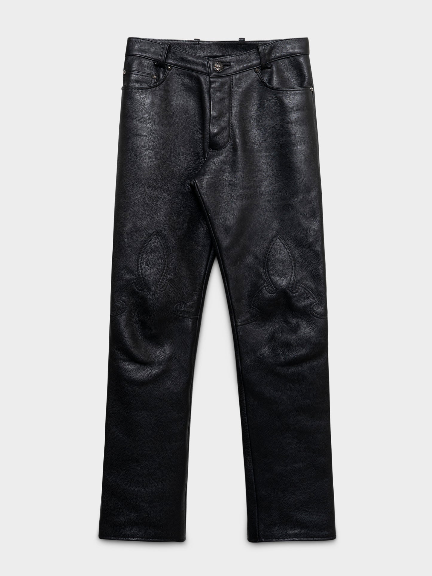 Leather Fleurknee Pants