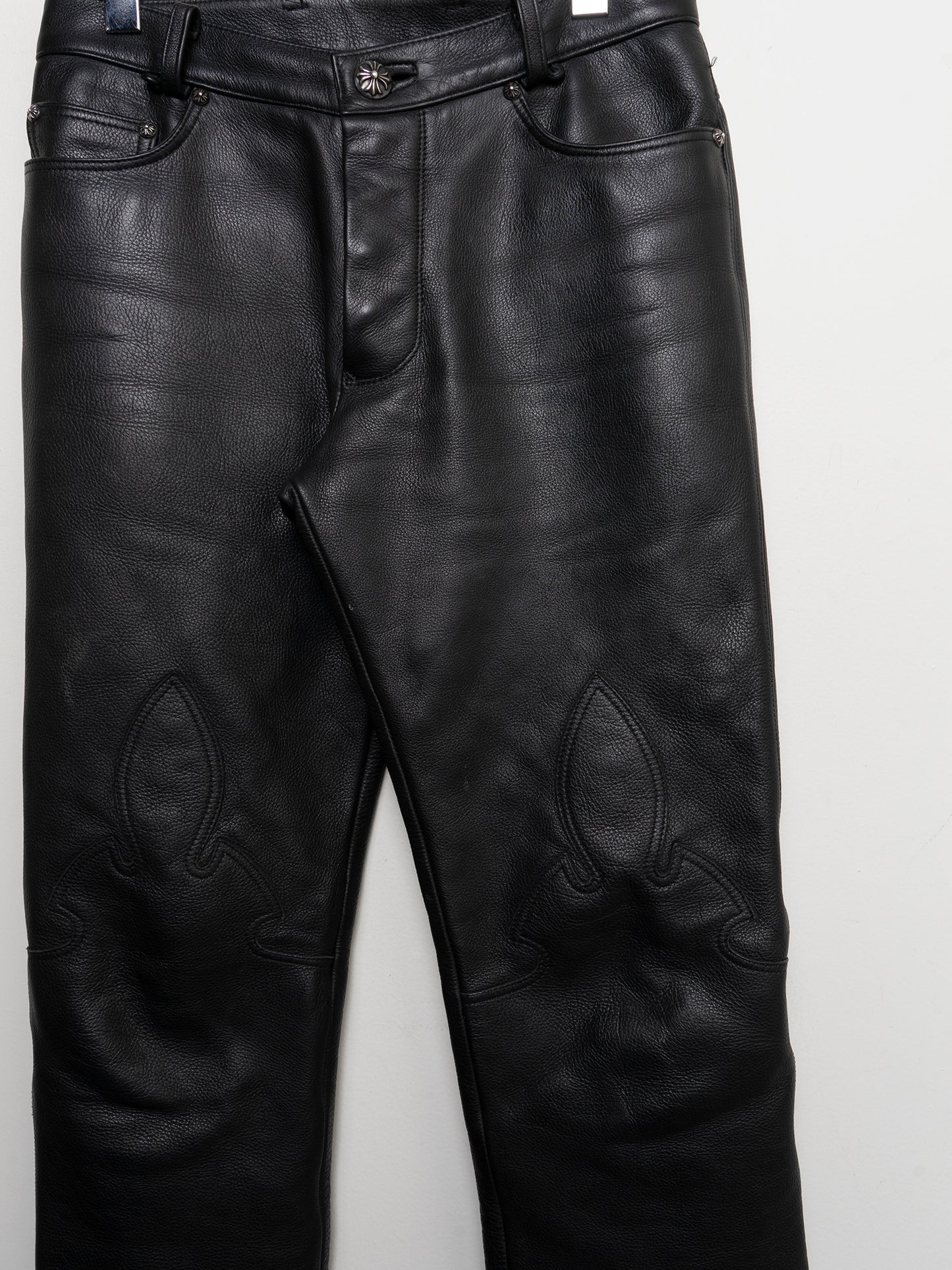 Leather Fleurknee Pants