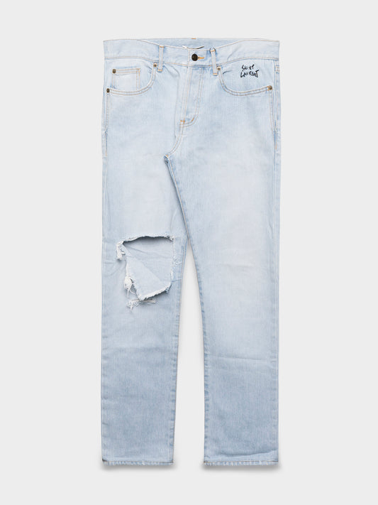 FW17 Blue Knee Rip Jeans