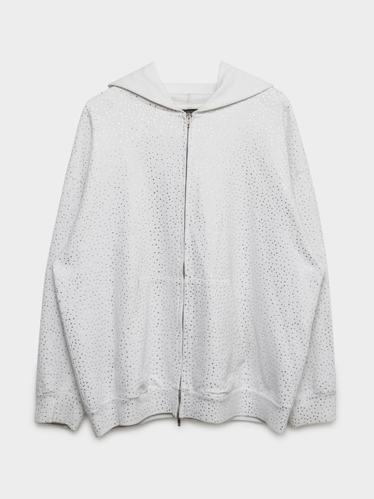 Rhinestone Crystal Zip-up Hoodie