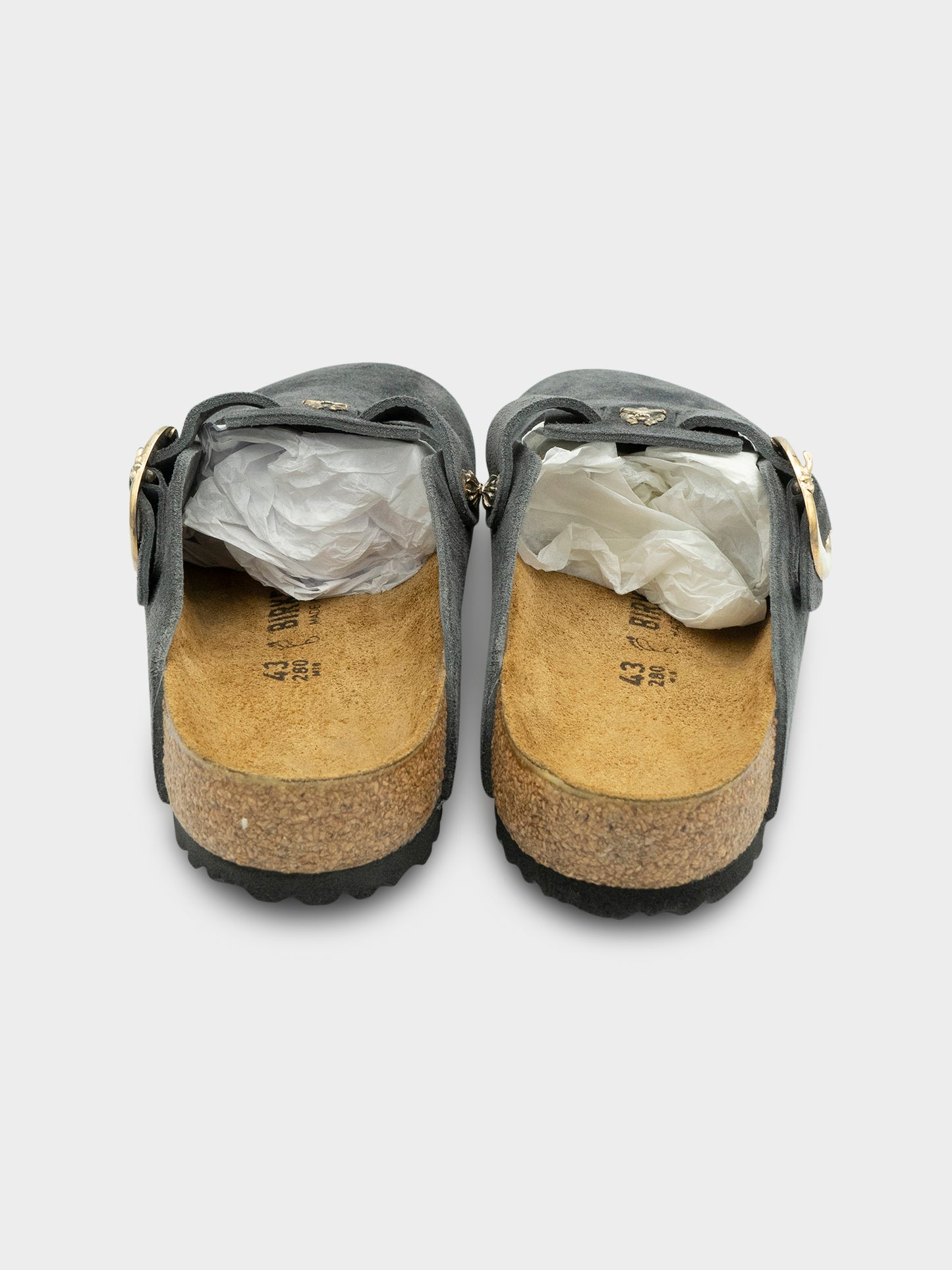 Charcoal Birkenstock Bostons