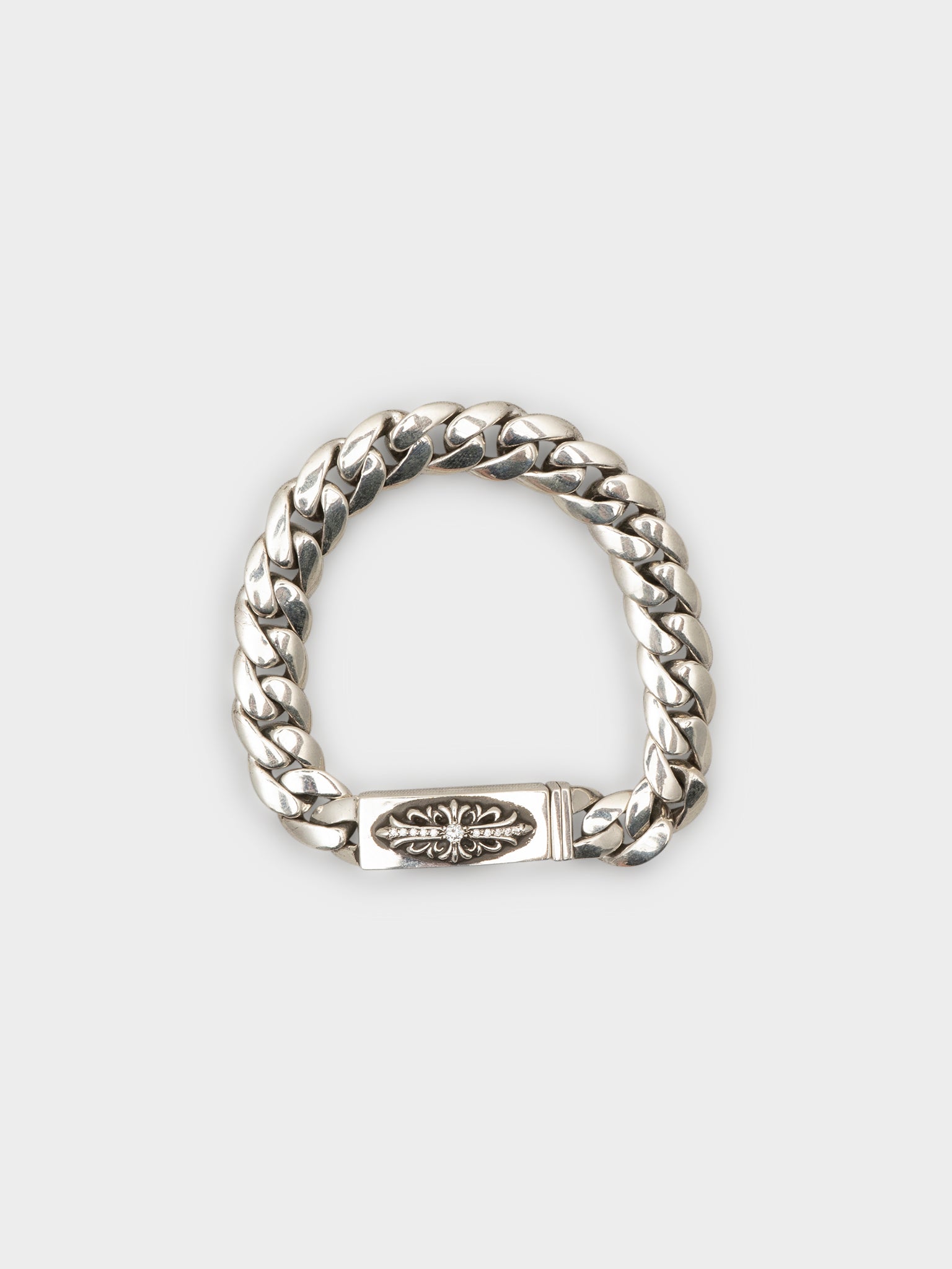Buy Chrome Hearts Diamond Mini Floral ID Bracelet Online at Groupie