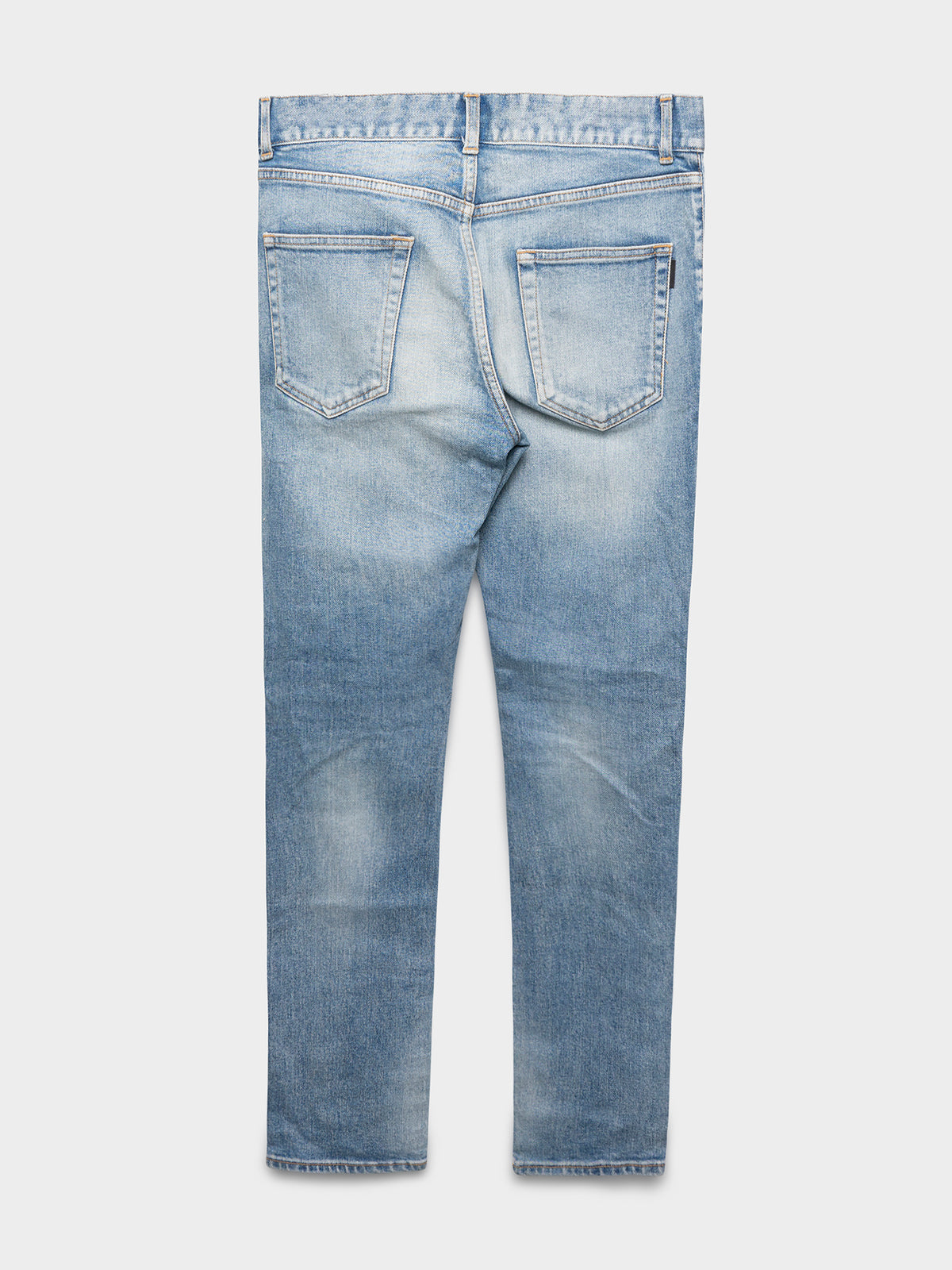 D10 Blue Denim Double Knee Rip Jeans