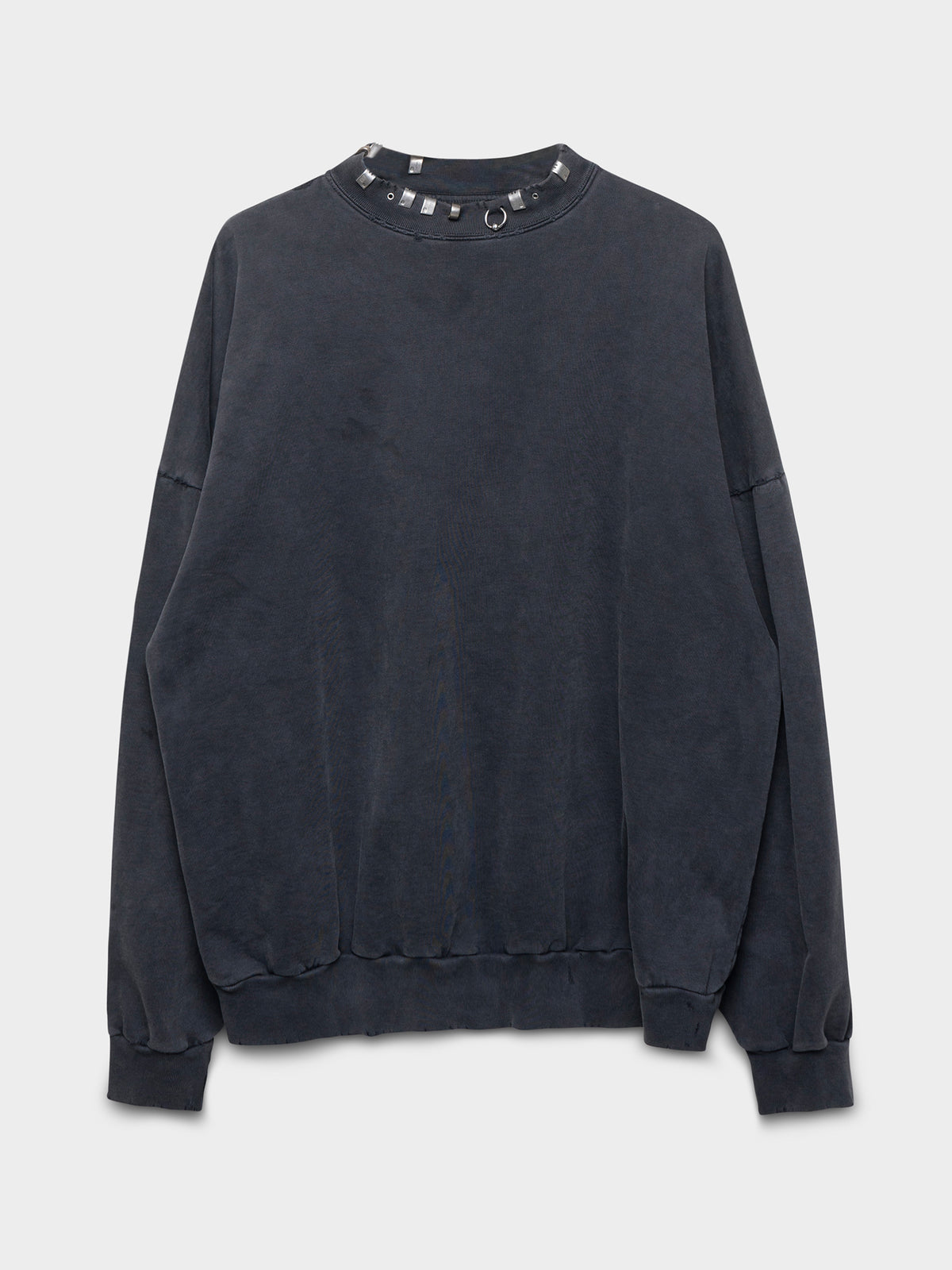 Pierced Neck Crewneck