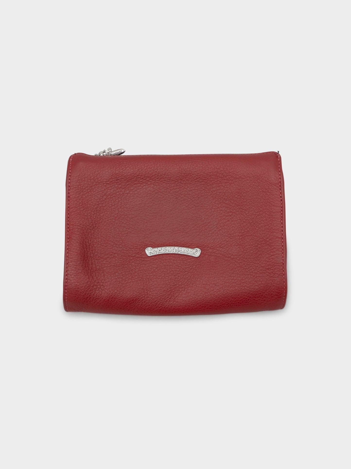 Red Patch Leather Pouch