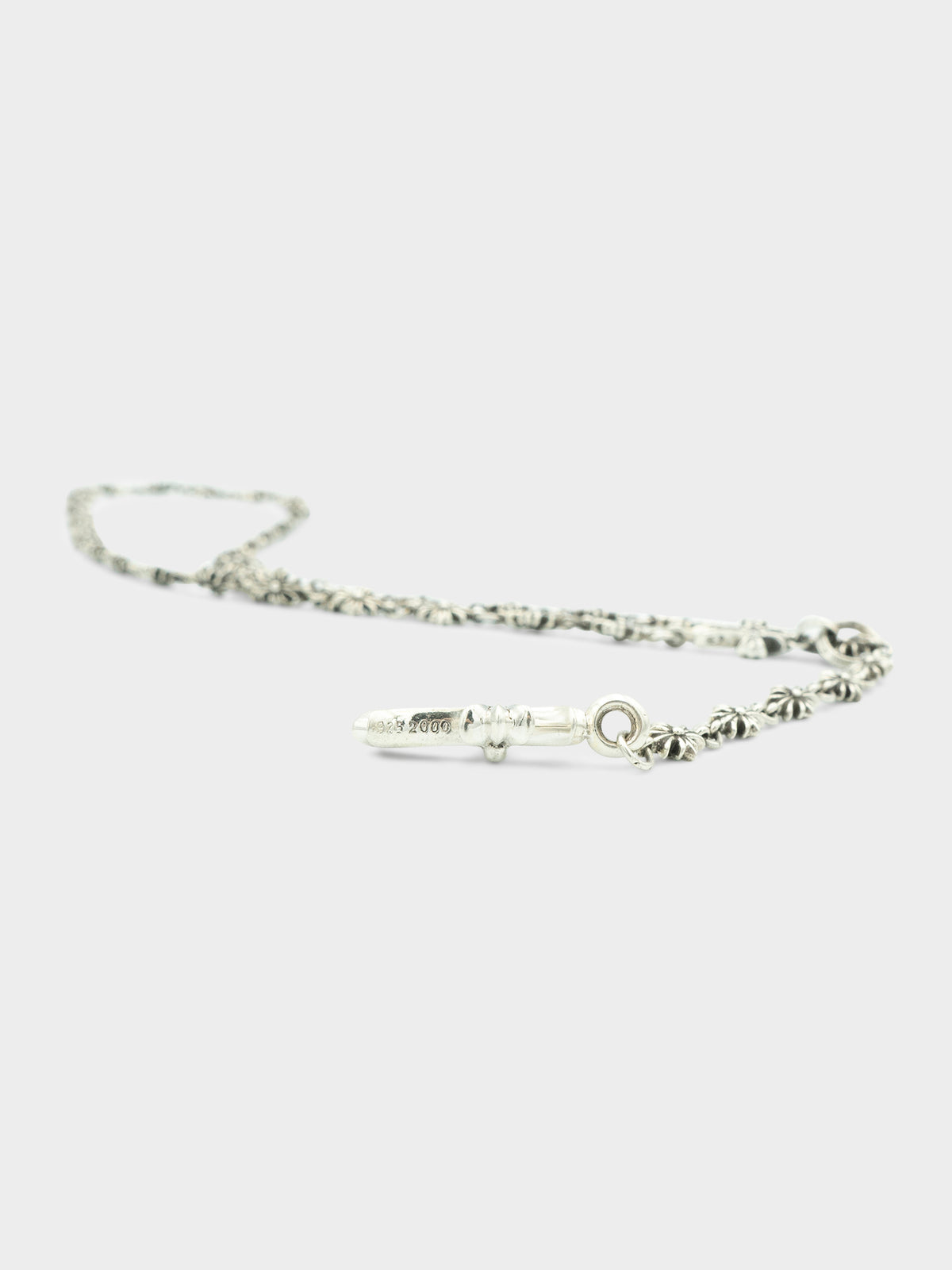 Diamond Tiny E Rosary Necklace