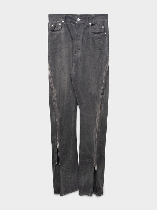 Waxed Banana Zip Bolan Jeans