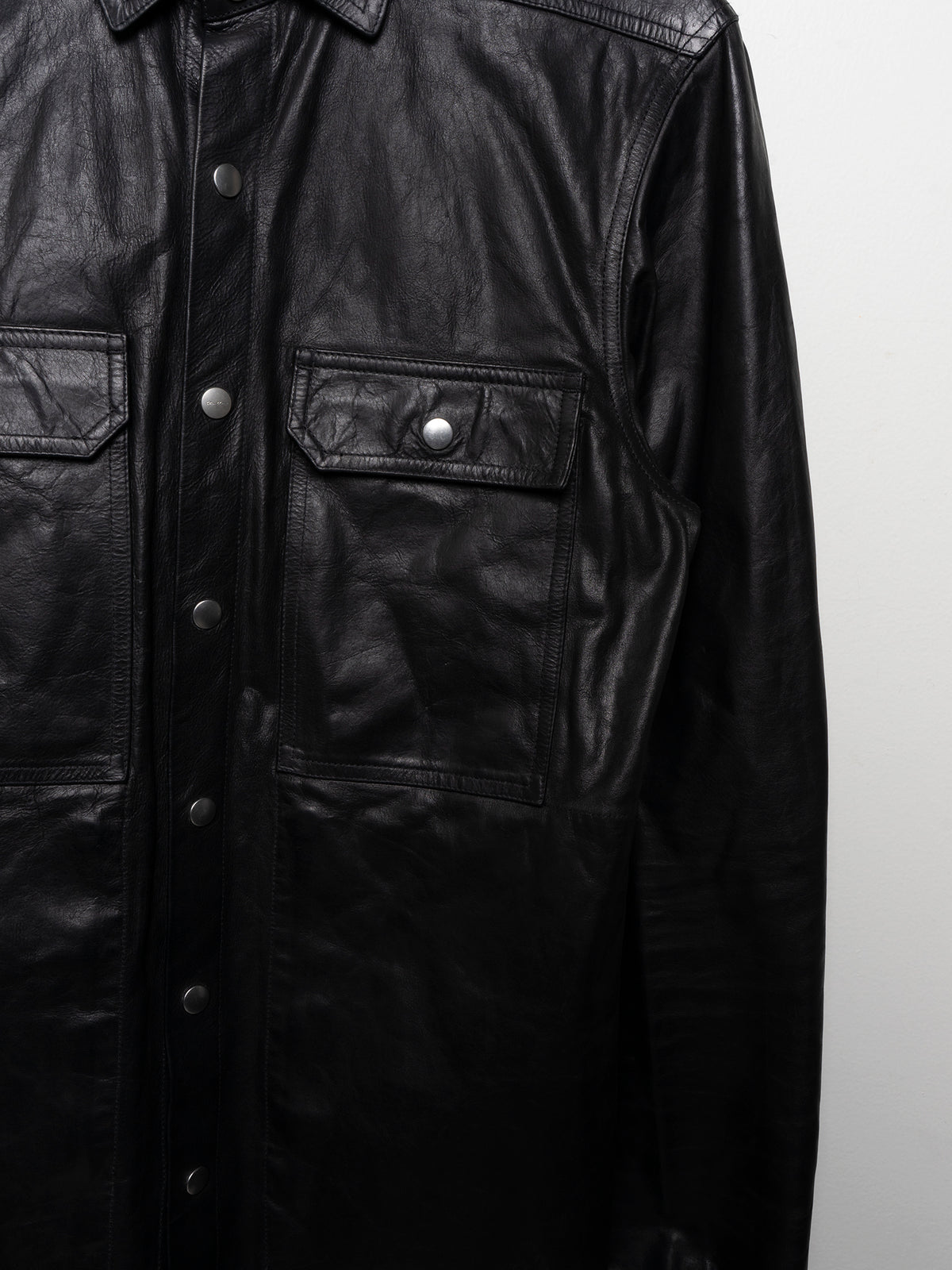 SS22 “Fogachine” Calf Leather Shirt Jacket