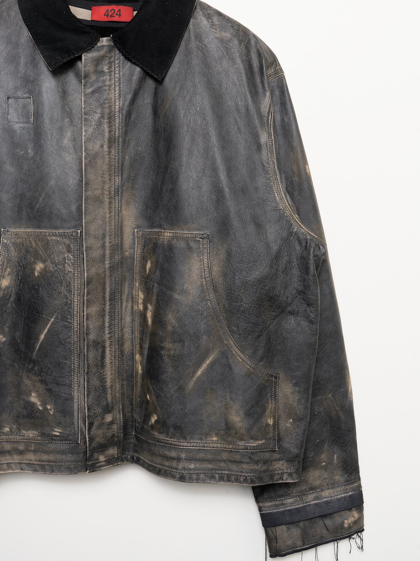 Leather Work Chore Jacket