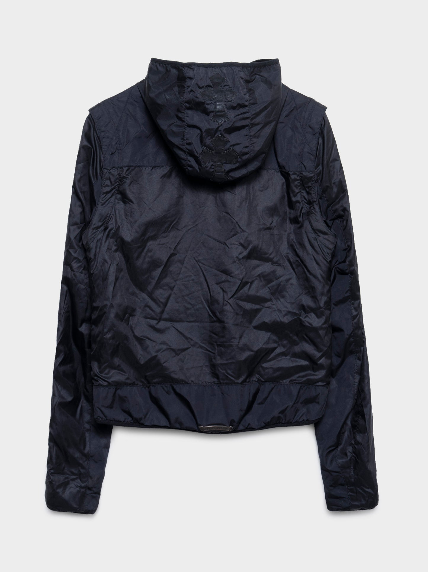 Patched Hood Nylon Jacket
