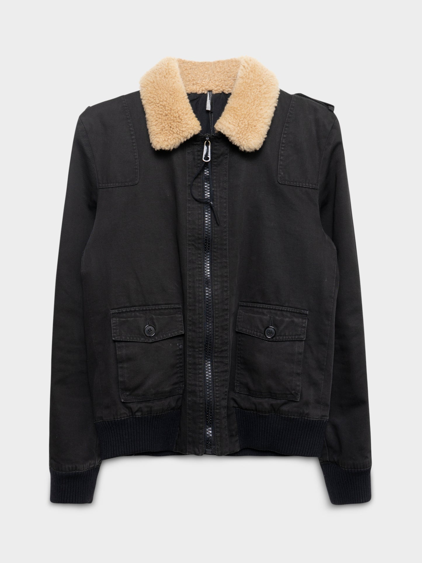AW05 Shearling Canvas Bomber