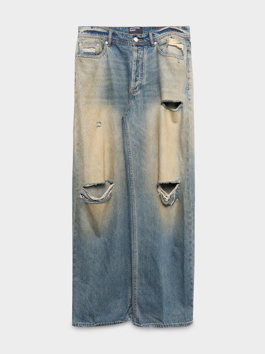 Corpse Pose Baggy Thrashed Jeans