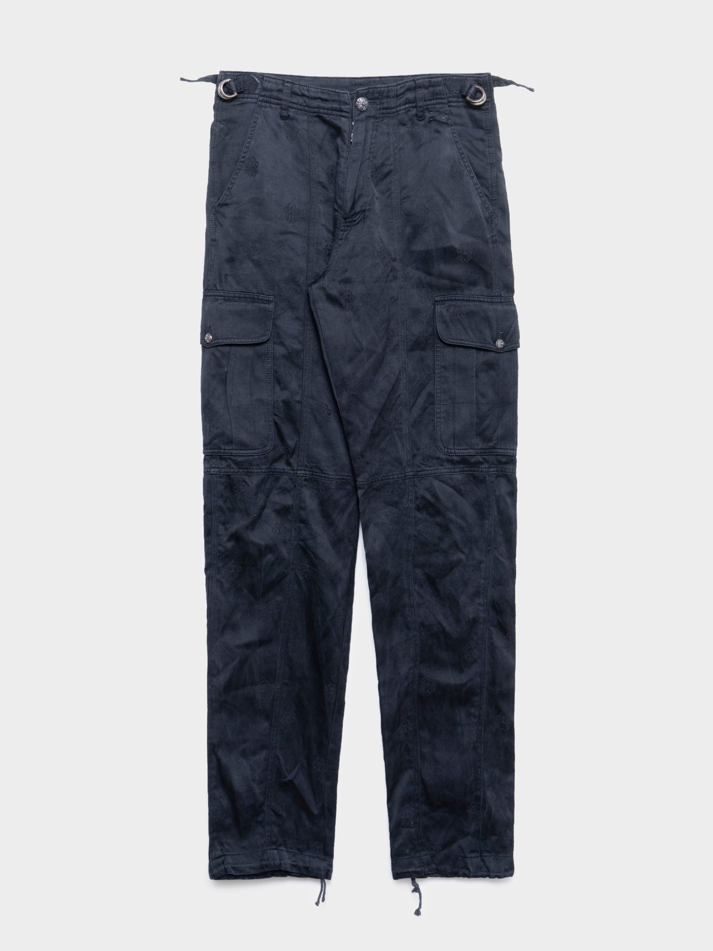 Silk Monogram Cargo Pants