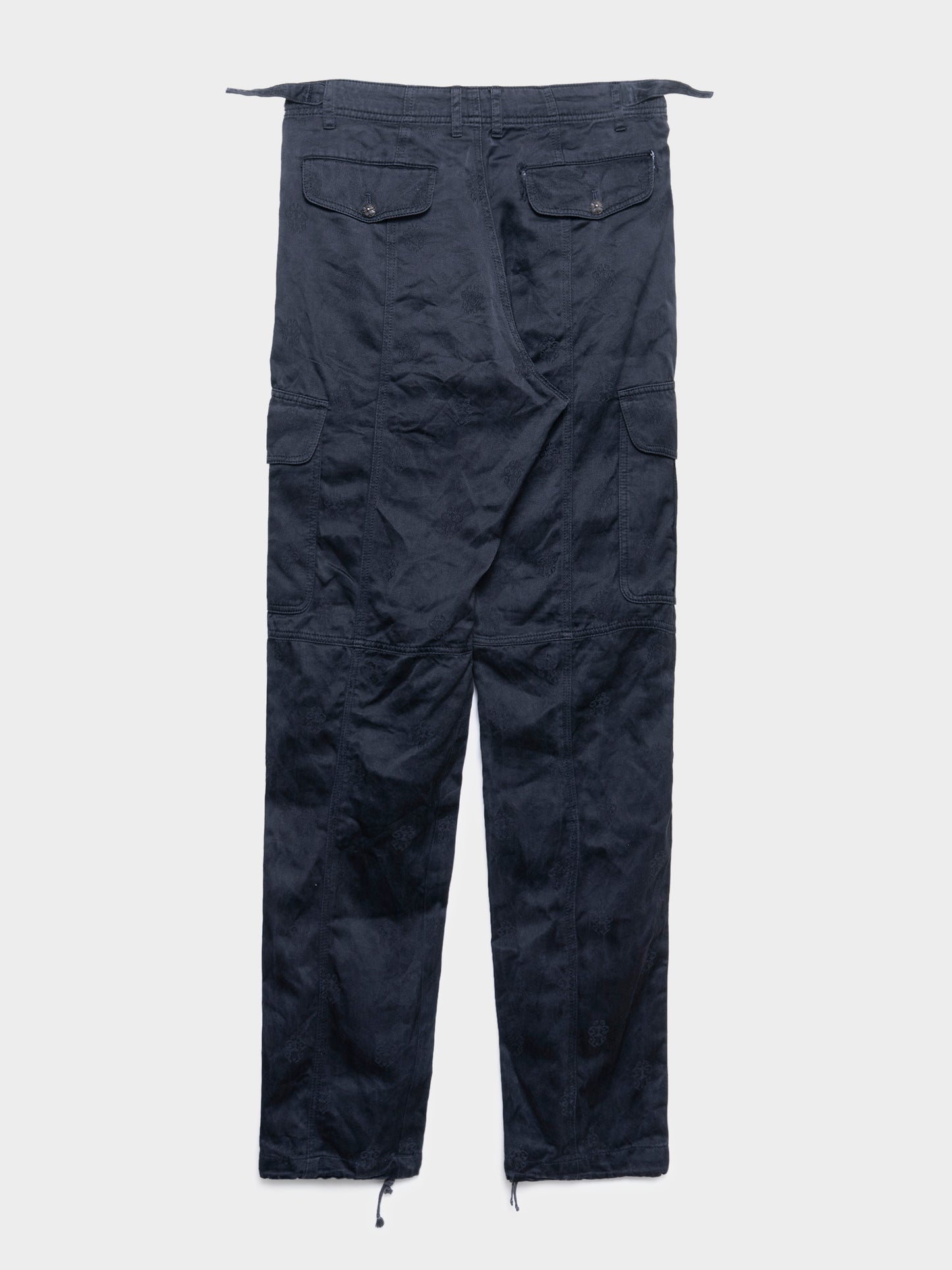 Silk Monogram Cargo Pants