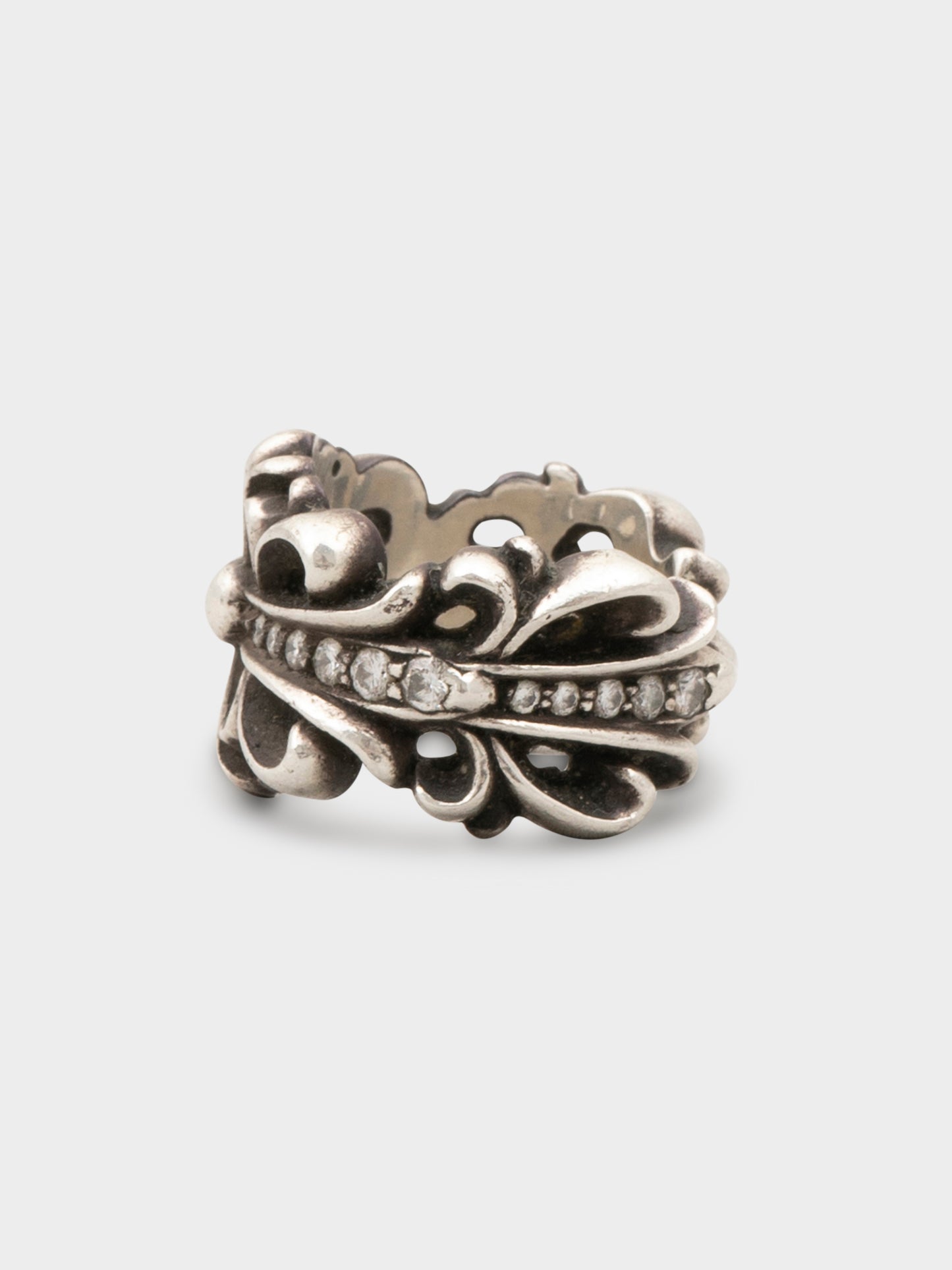 Diamond Double Floral Ring