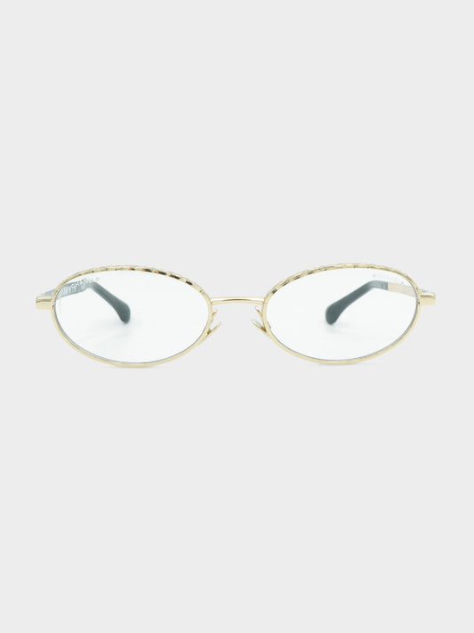 Gold Oval Glasses 227-G C134