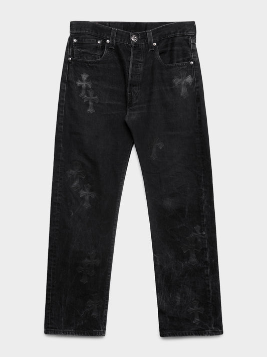 Black Patched Levis