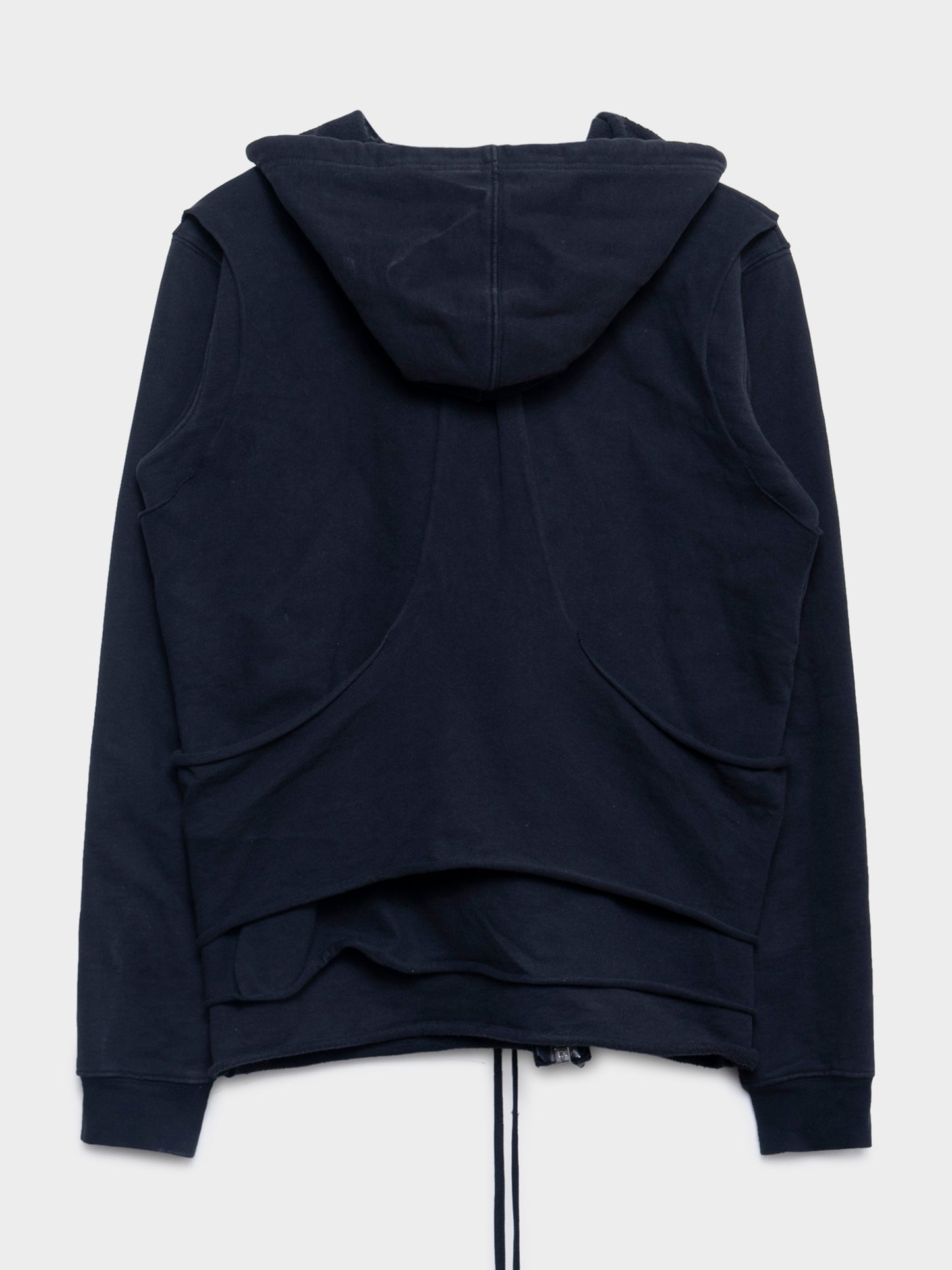 Slab Leather Layered Hoodie