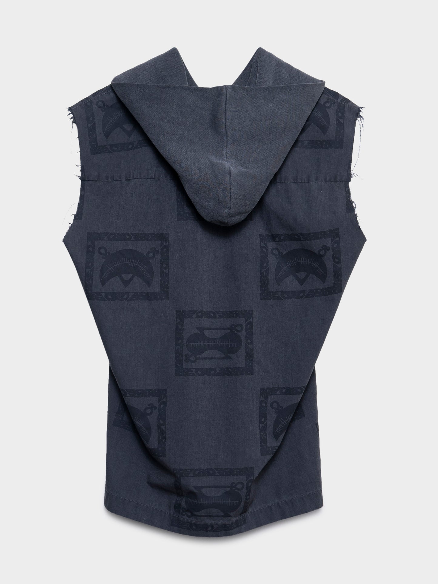 ‘Scab’ Sleeveless Hooded Shirt
