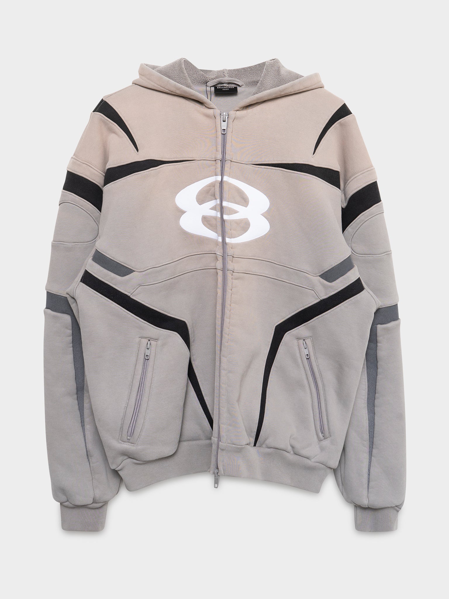 Balenciaga: Unity Icon Hooded Biker Sweatshirt | Groupie