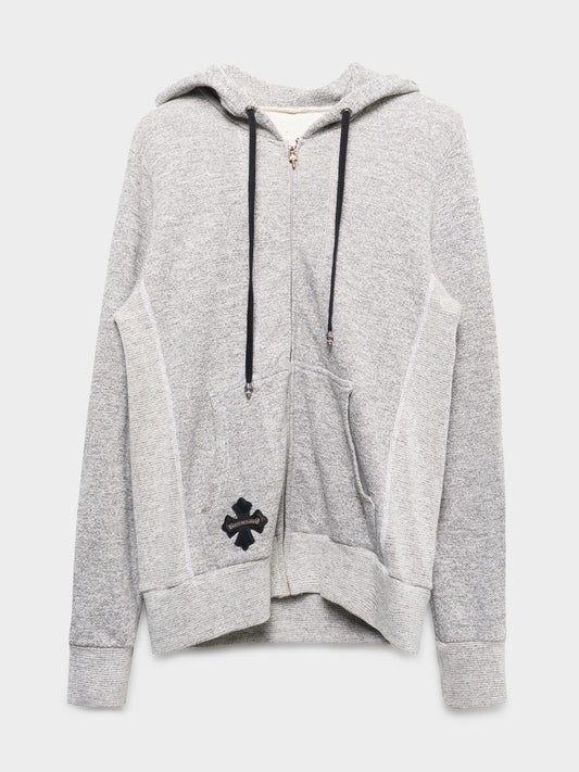 Patched Zip-Up Hoodie