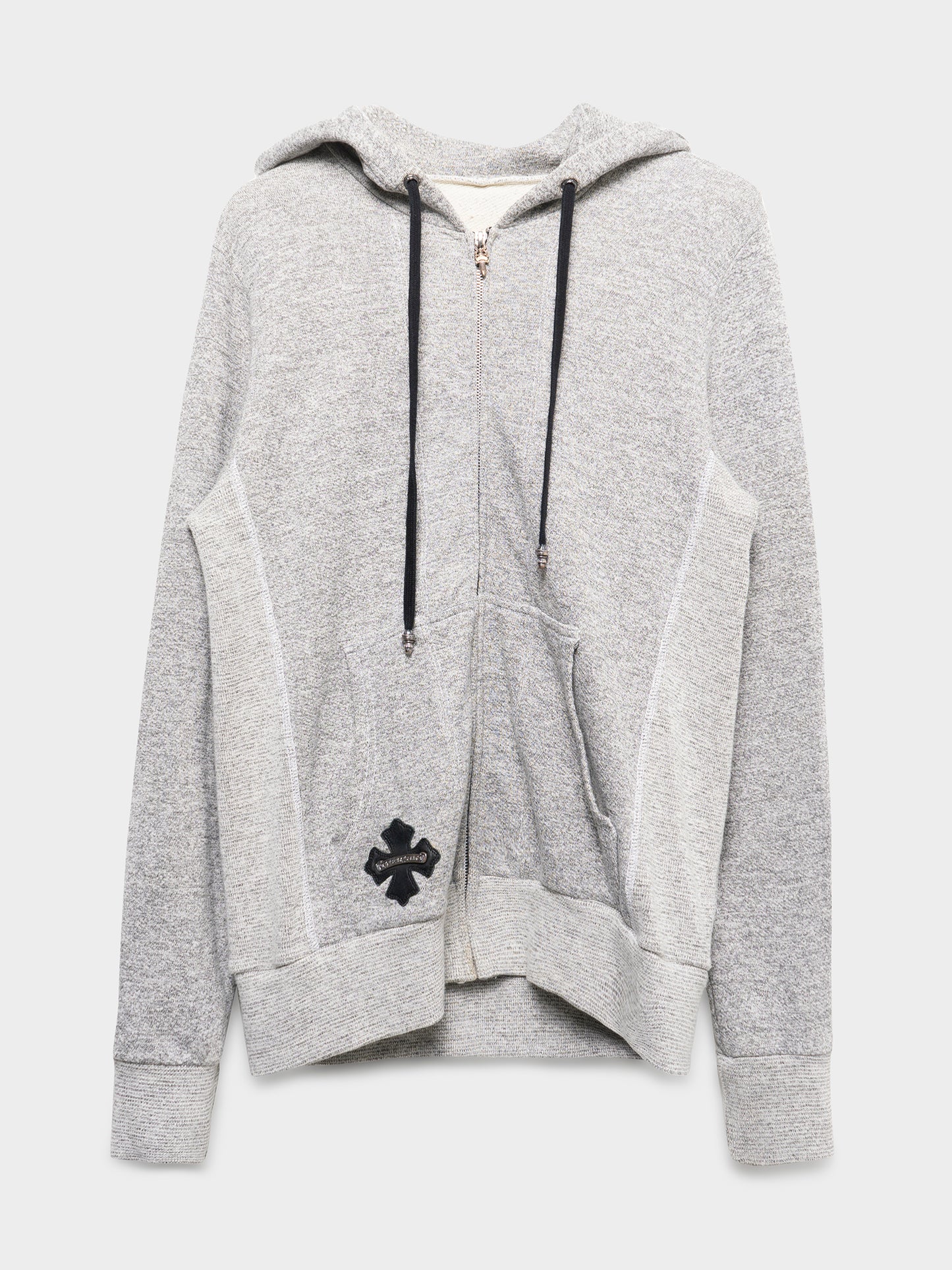 Patched Zip-Up Hoodie