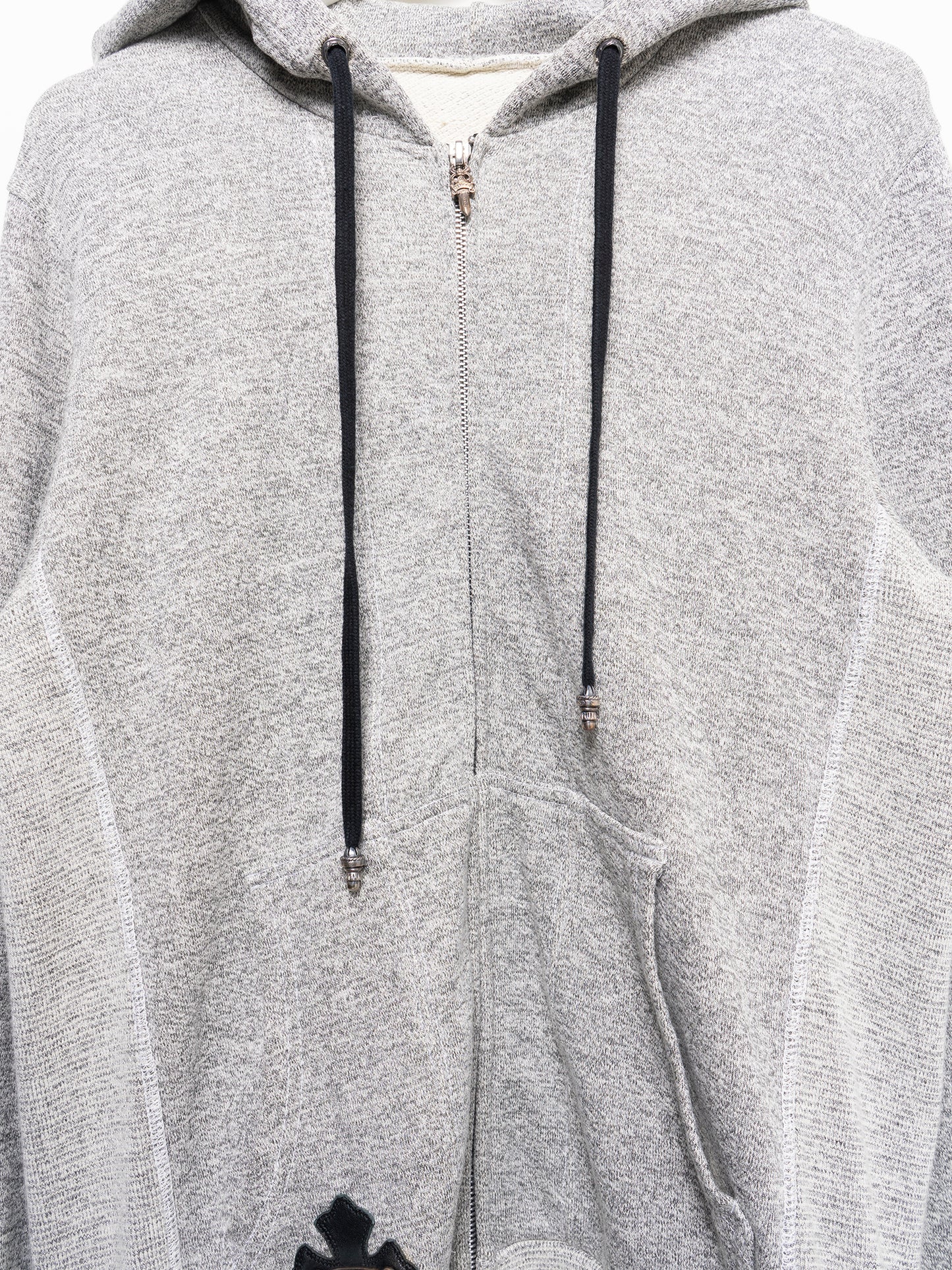 Patched Zip-Up Hoodie