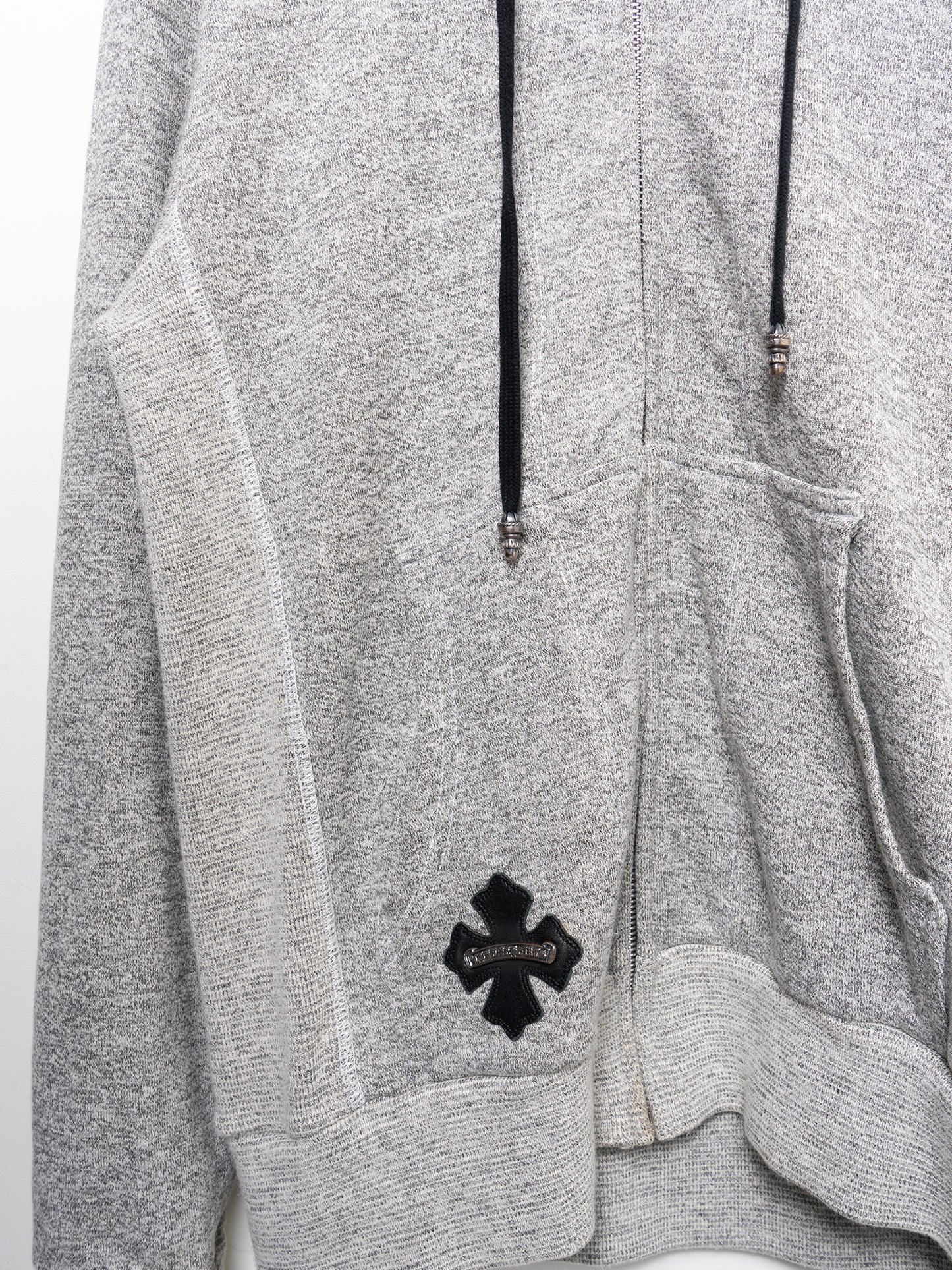 Patched Zip-Up Hoodie