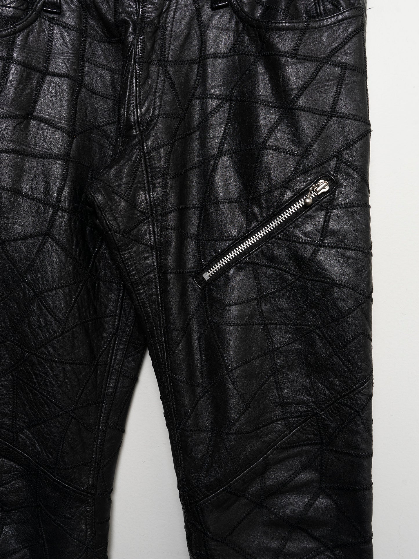AW03 Paper Doll Reconstructed Leather Pants