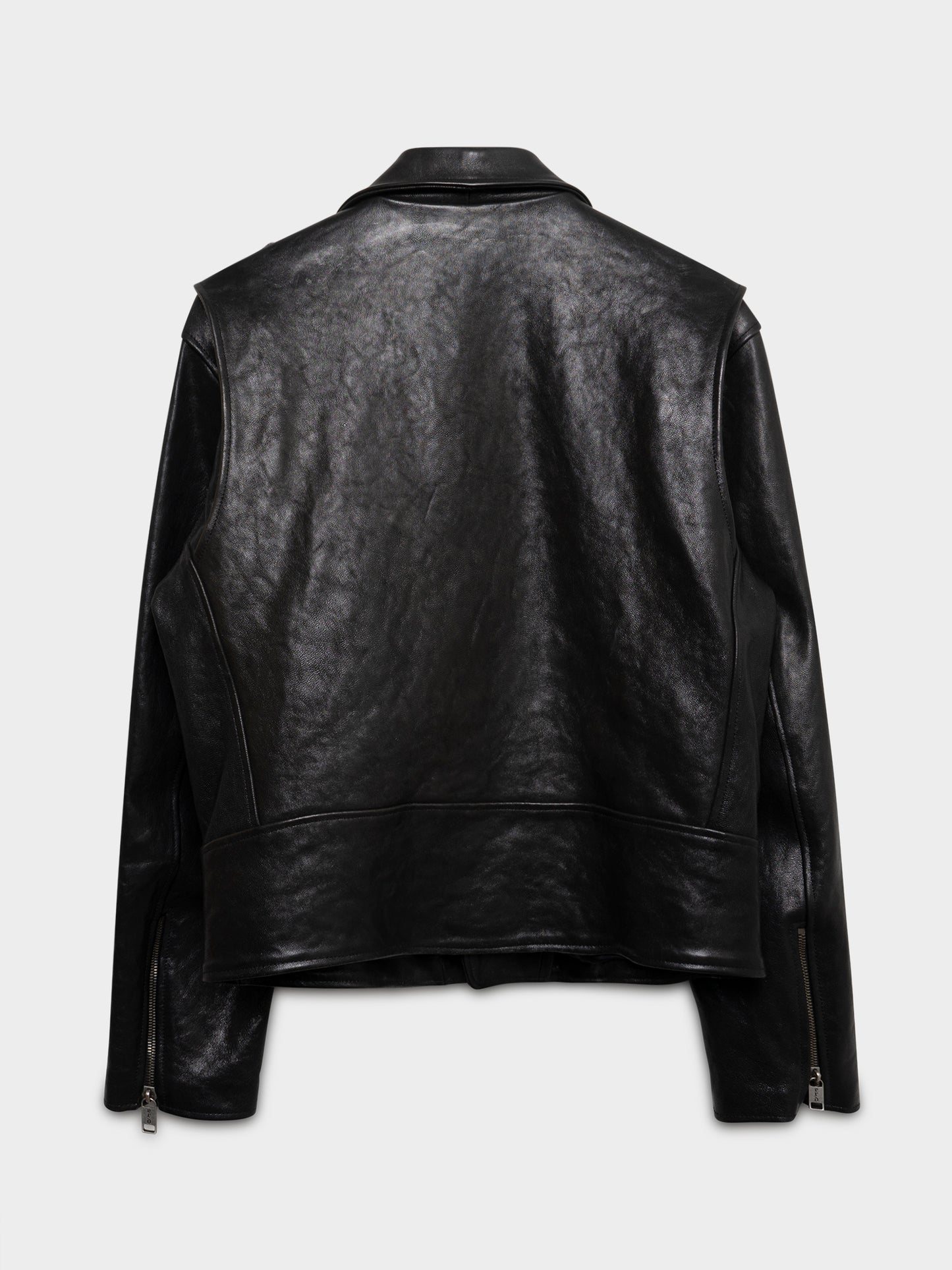 AW23 Runway Rose Buckle Leather Rider Jacket