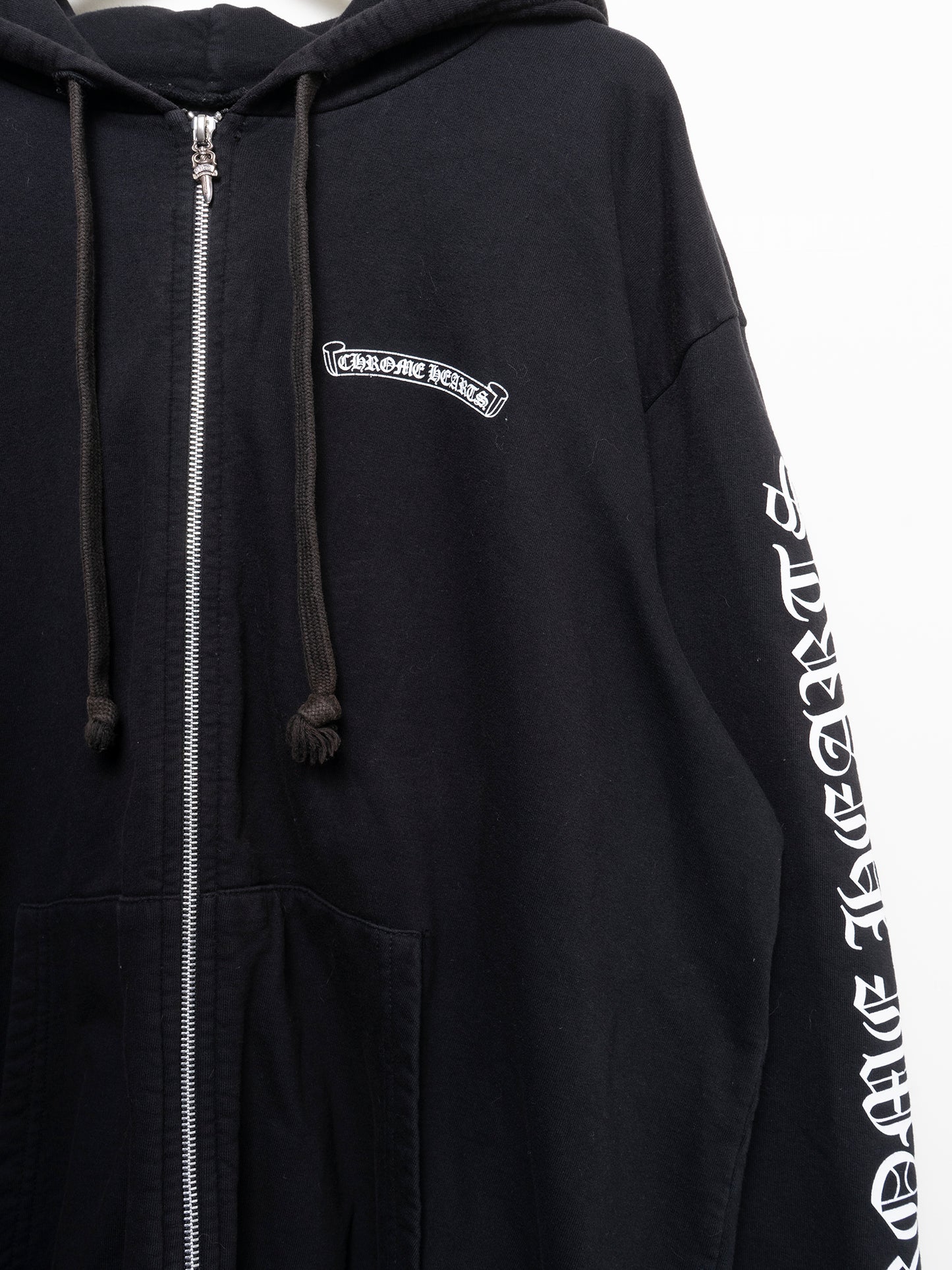 Sleeve Logo Scroll Zip-Up Hoodie