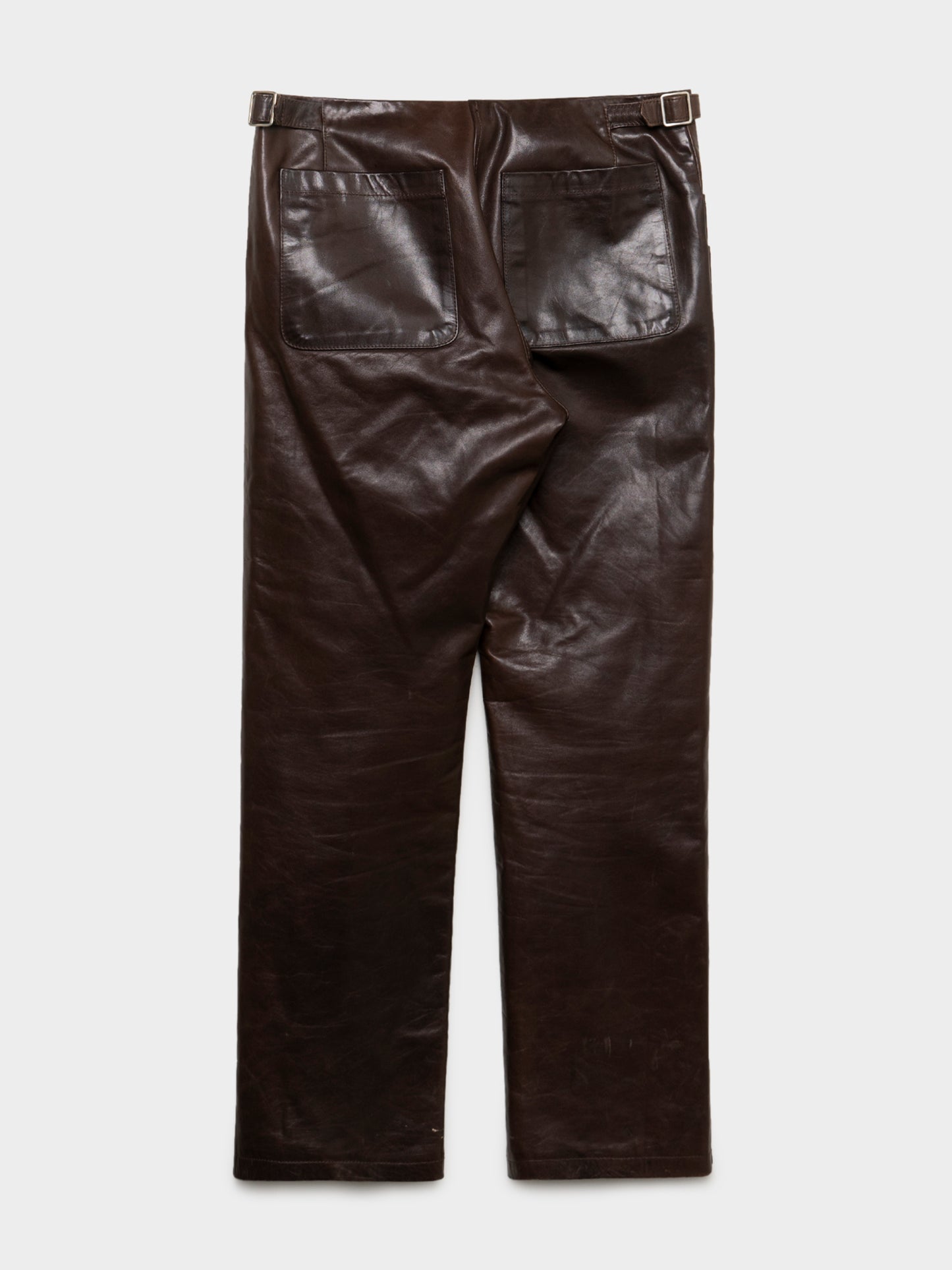 Mcqueen Brown Leather Pants