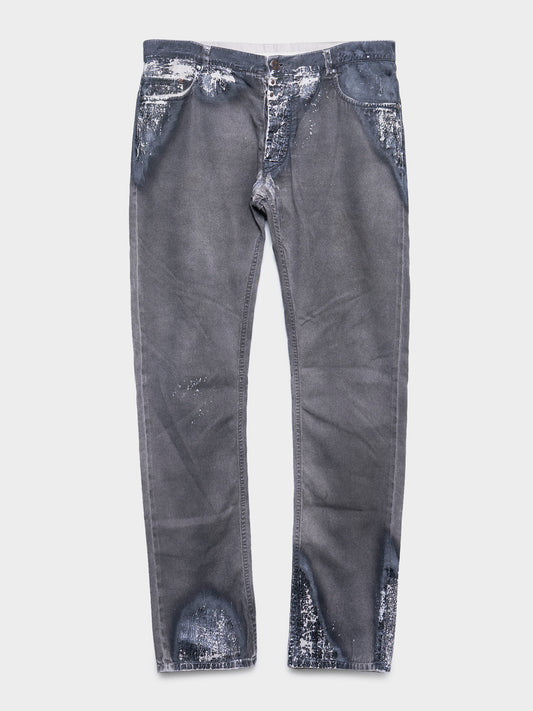 Burnt Paint Splatter Jeans