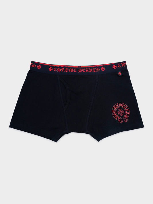 Red on Black Boxer Brief