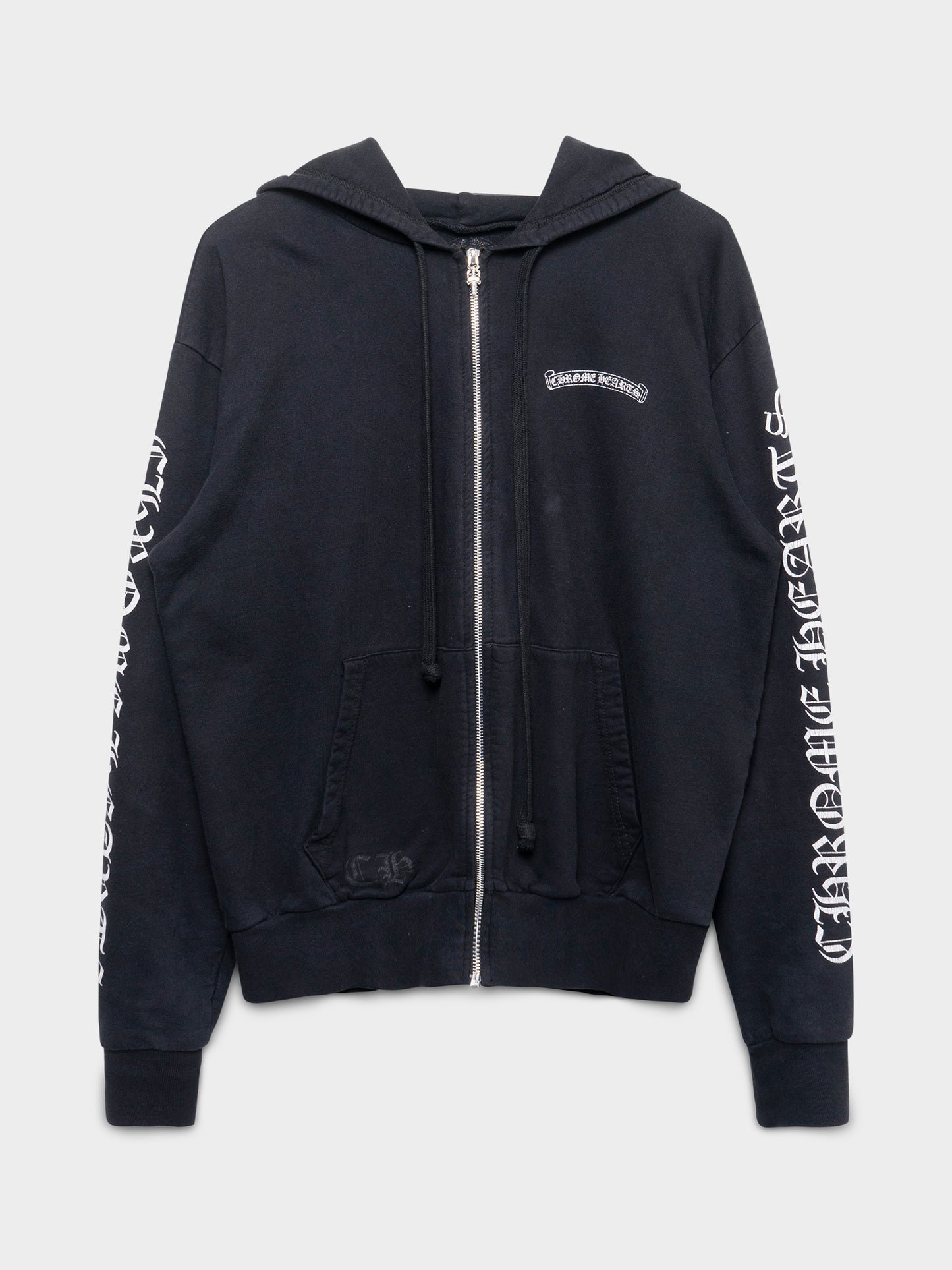 Vintage Scroll Zip-Up Hoodie