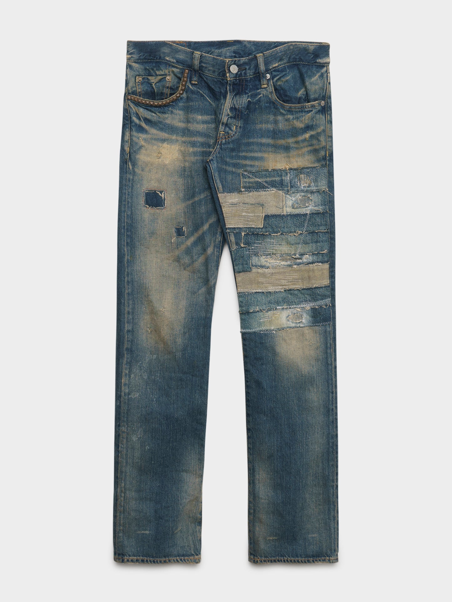 Studded & Patched Jeans