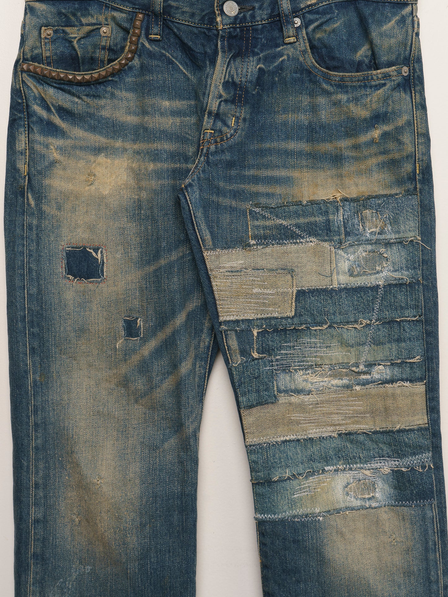 Studded & Patched Jeans