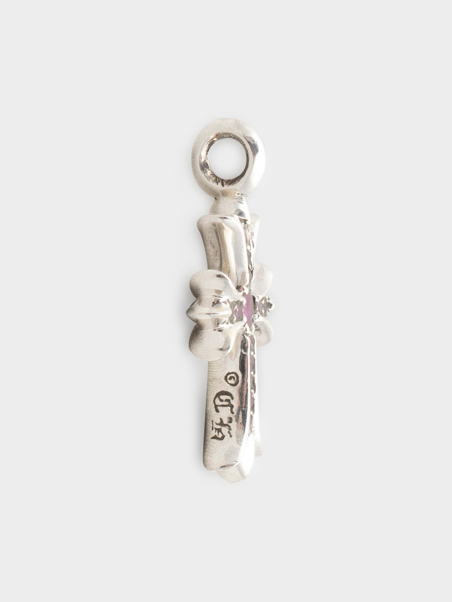 Chrome Hearts: Ruby Tiny Fat Cross Pendant | Groupie