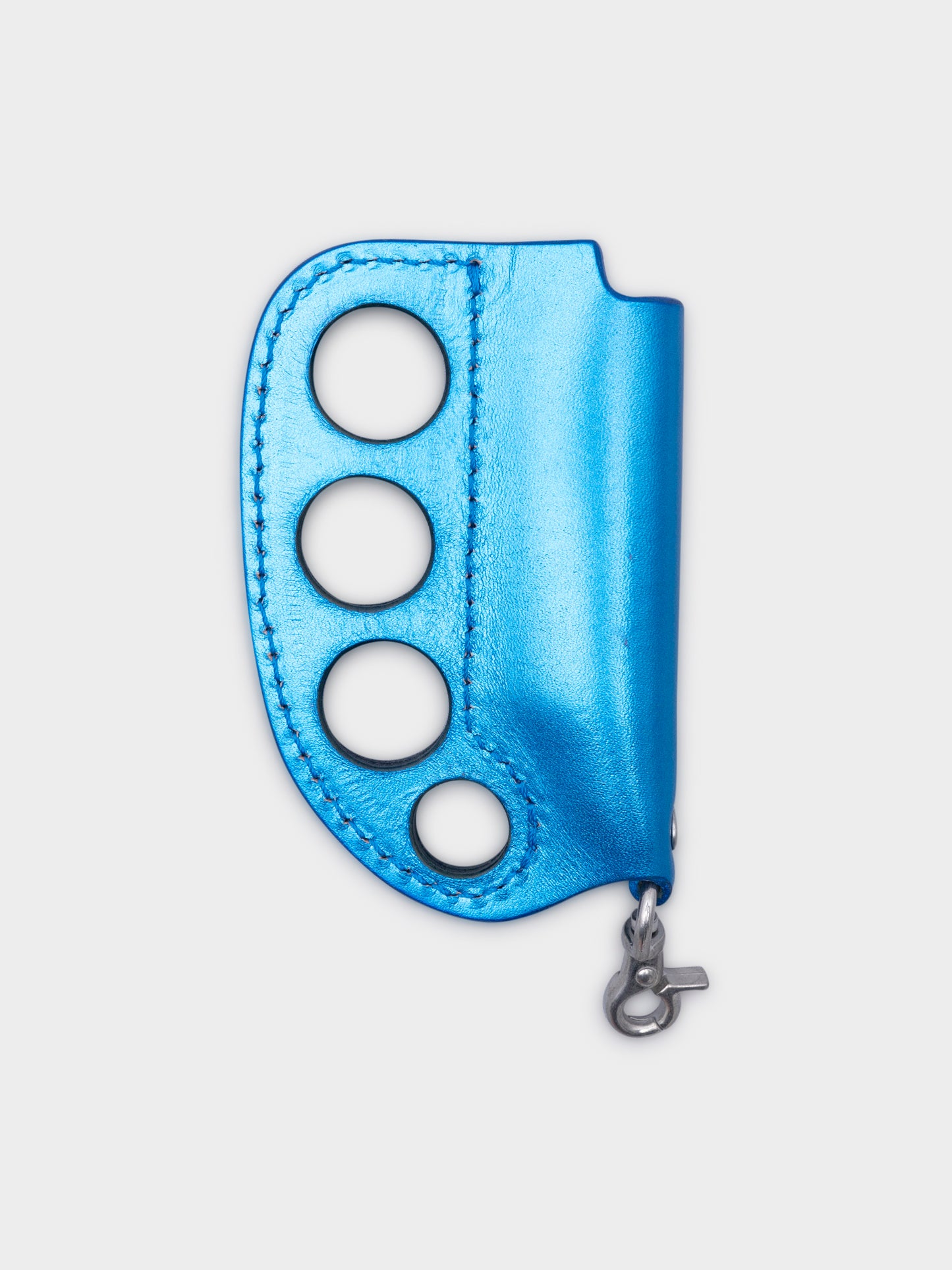Blue & Silver Leather Lighter Case