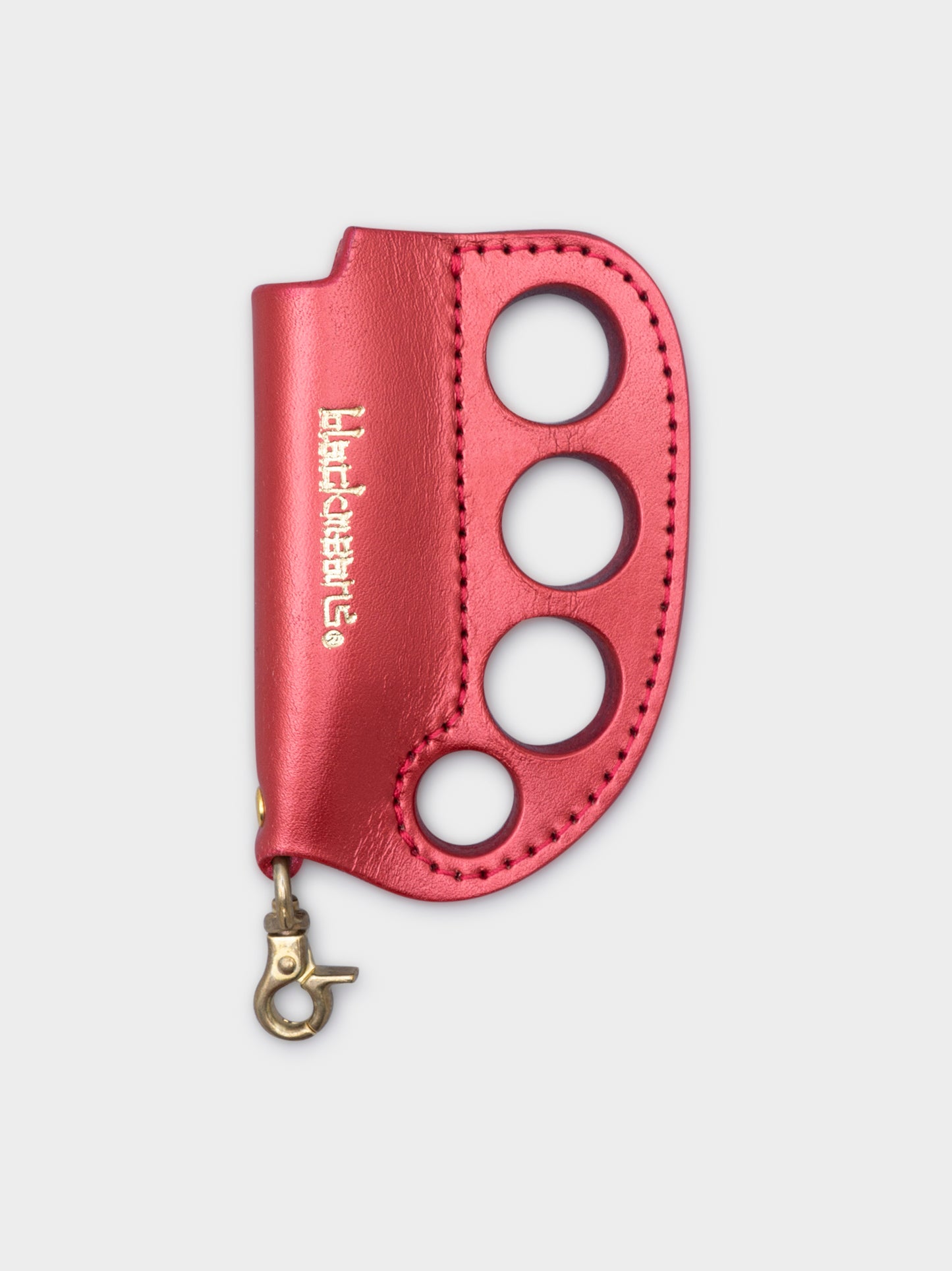 Red & Gold Leather Lighter Case