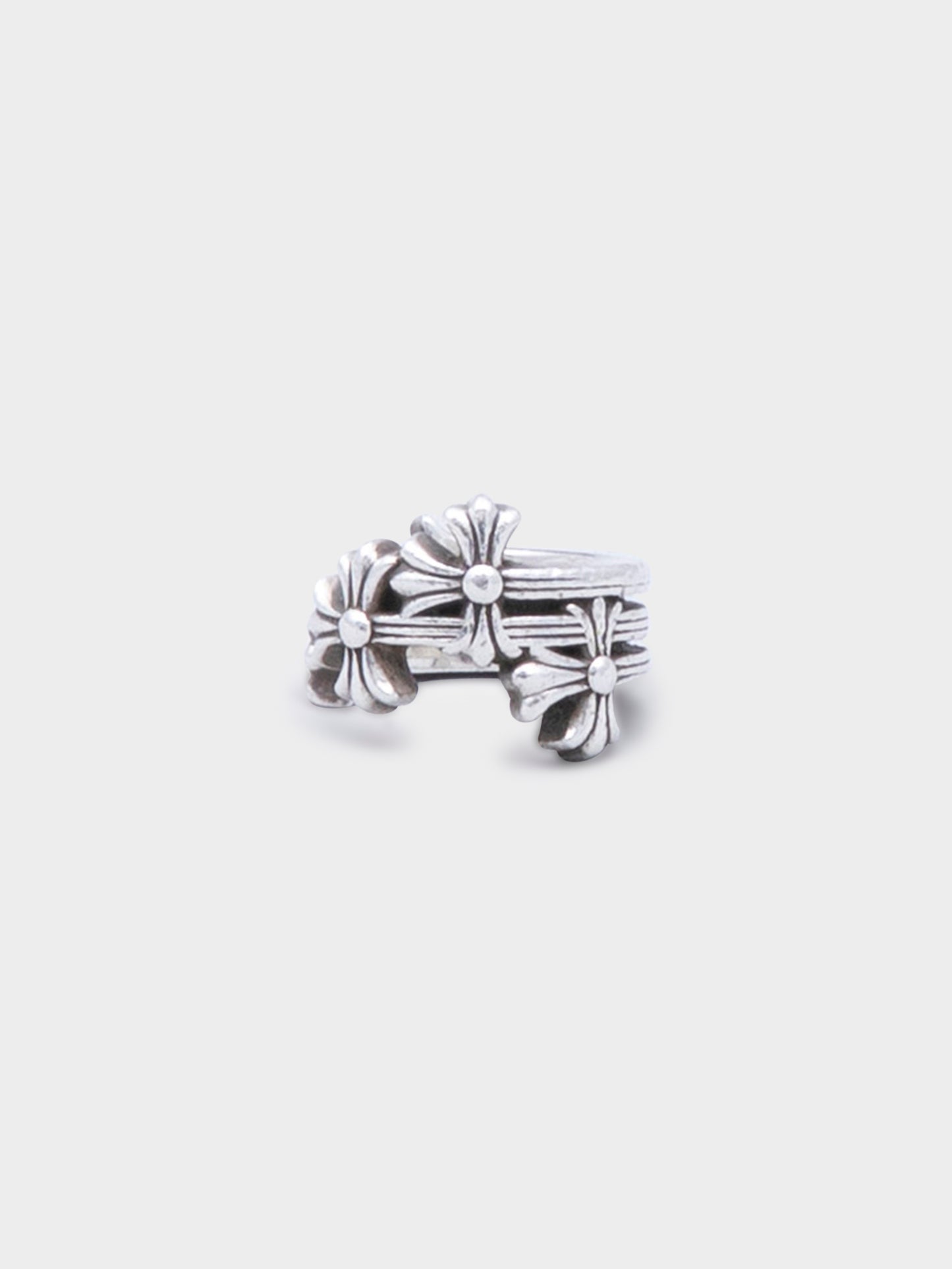 Triple Cross Curve Ring