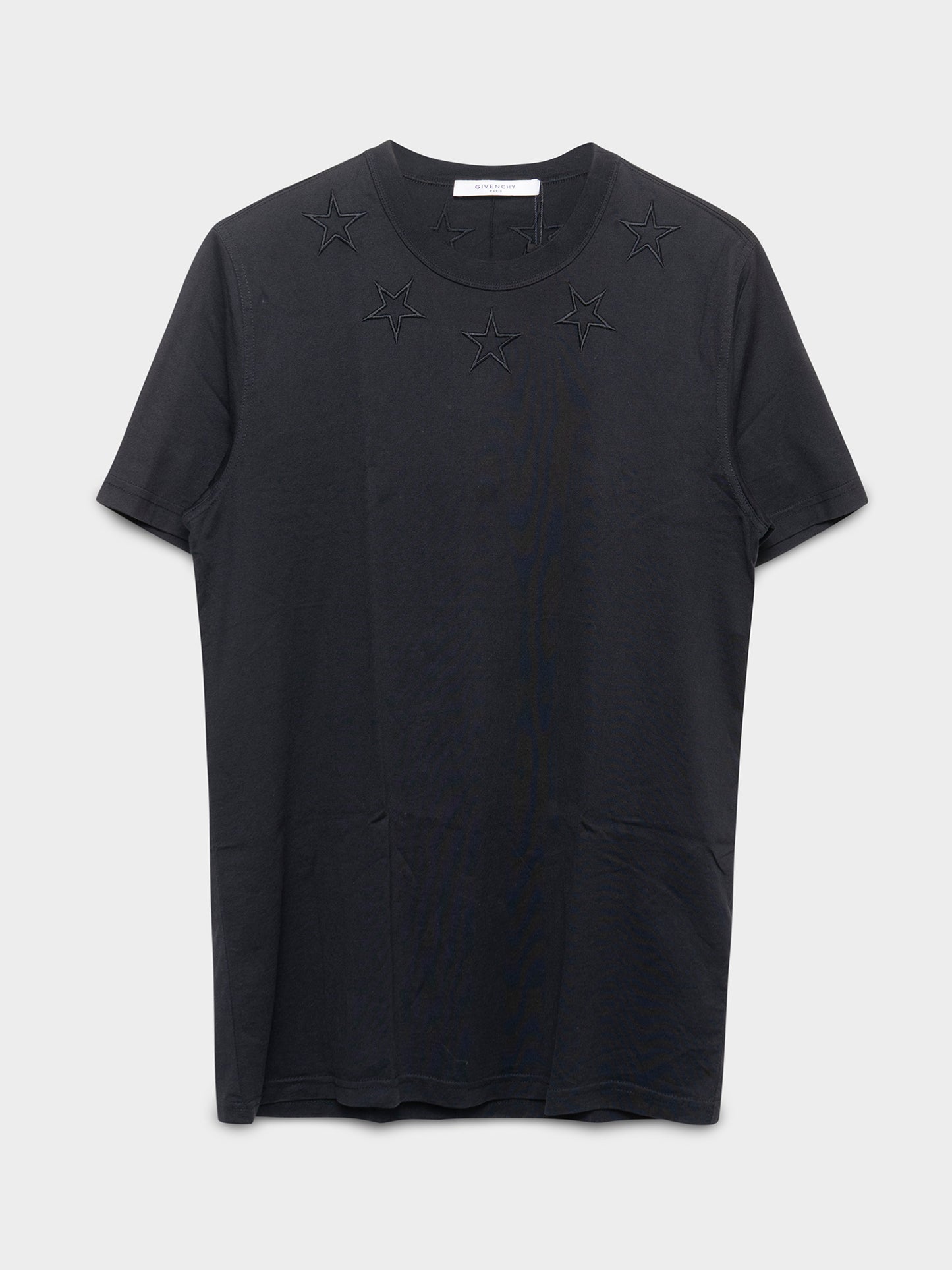 Embroidered Double Black Star T-Shirt