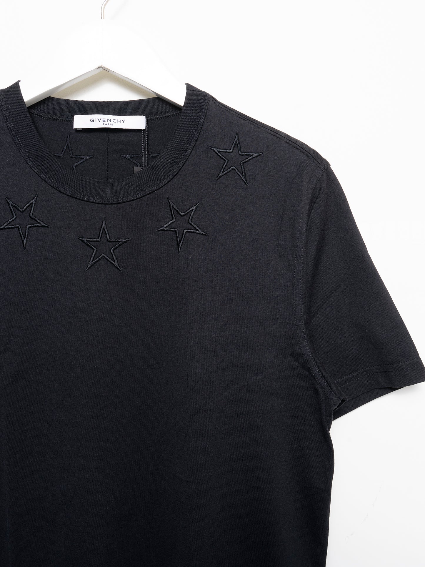 Embroidered Double Black Star T-Shirt