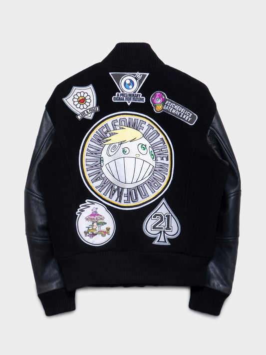 Takashi Murakami Psychedlic Patch Varsity Jacket