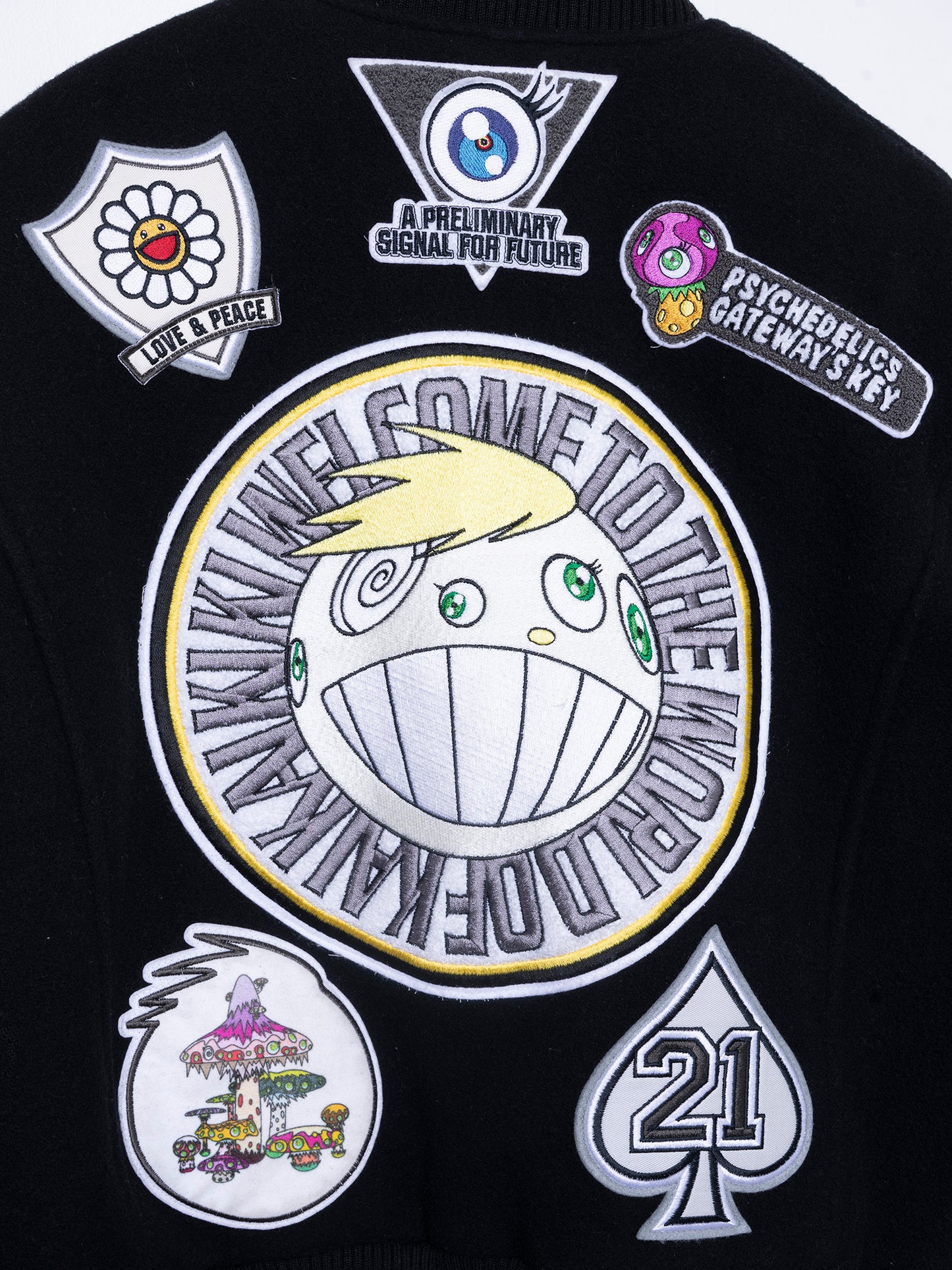 Takashi Murakami Patch Varsity Jacket